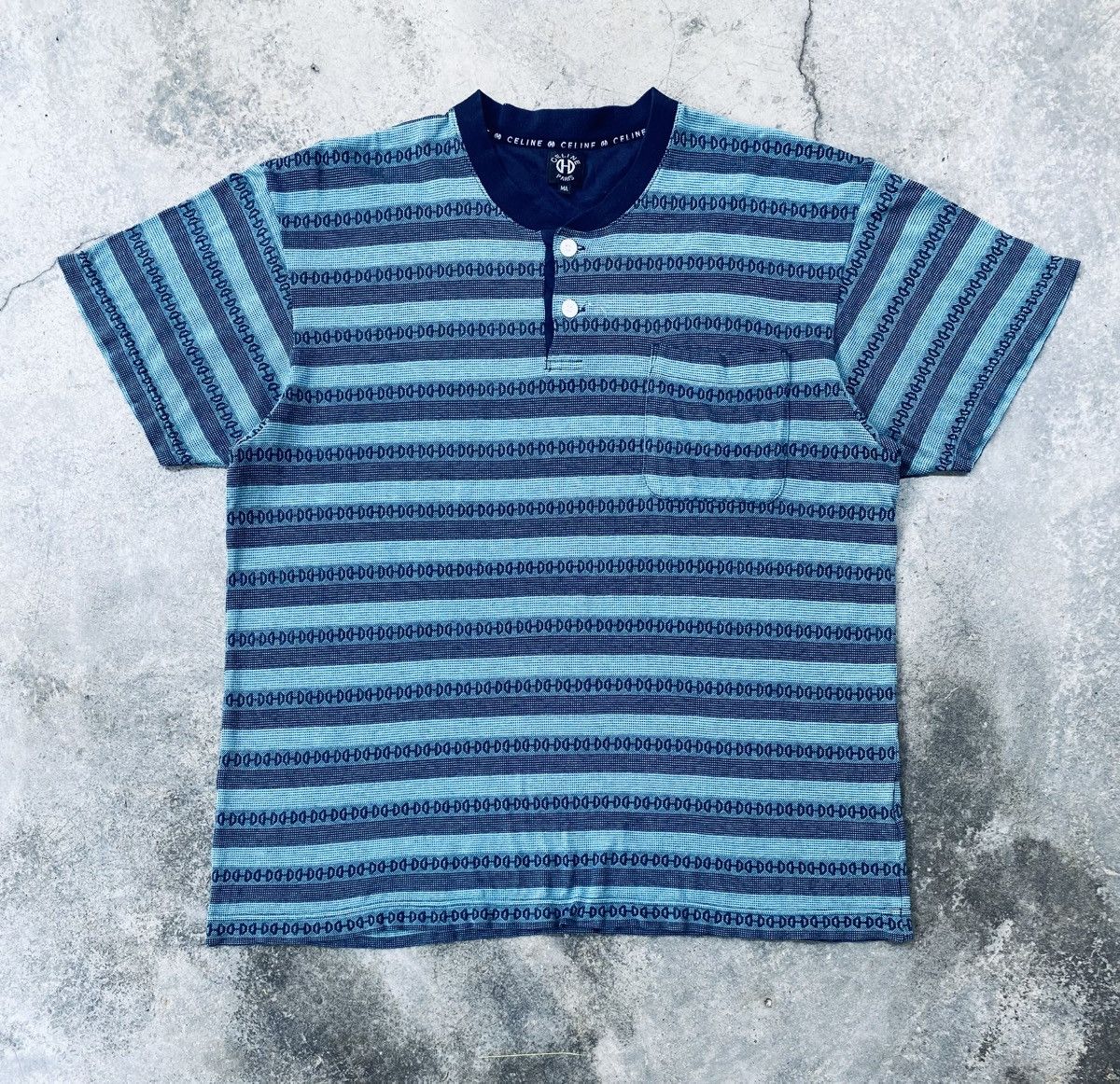 Celine Vintage 90s Celine Paris TomTom Henley Tees Size US M / EU 48-50 / 2 - 1 Thumbnail