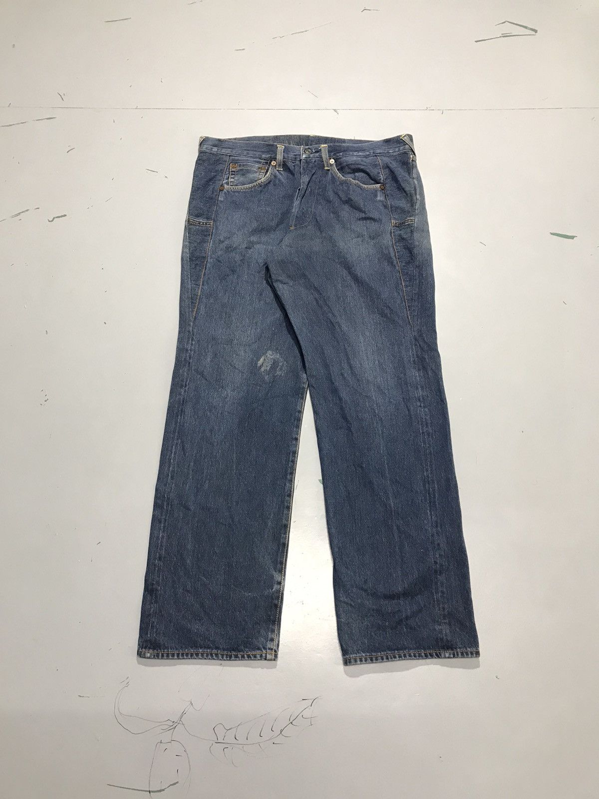 Japanese Brand Vintage Japanese brand seagull salvage denim Size US 36 / EU 52 - 2 Thumbnail