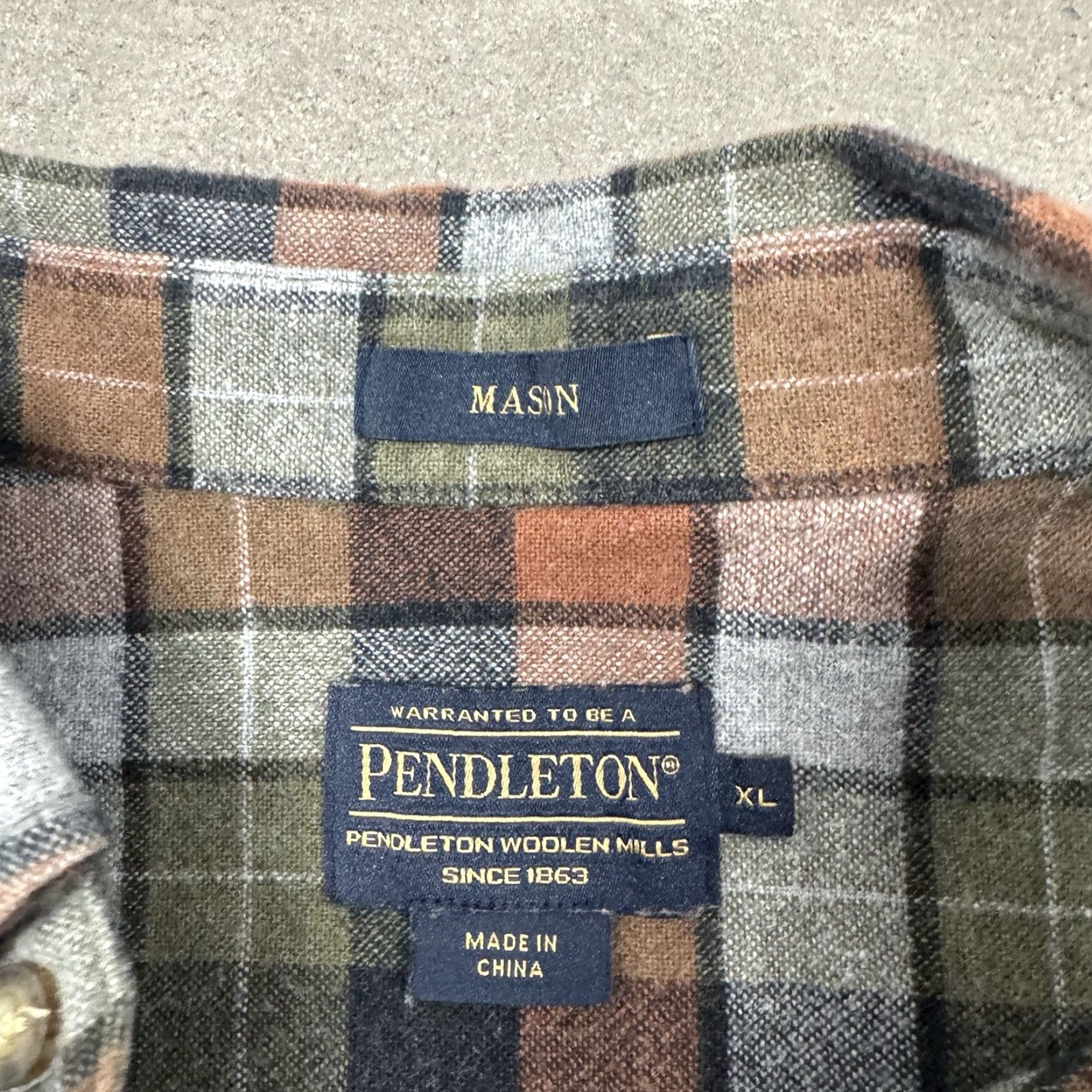 Pendleton PENDLETON Mason Flannel Shirt Men’s XL Button-Down Plaid Multicolor Shirt Size US XL / EU 56 / 4 - 3 Thumbnail