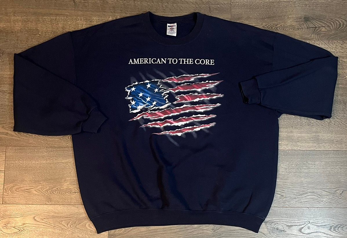 Vintage Vintage “American To The Core” Crewneck Sweatshirt Size US XXL / EU 58 / 5 - 1 Preview