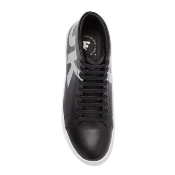 French Connection French Connection Mens Black White Logo Leather High Top Sne Size US 10.5 / EU 43-44 - 8 Thumbnail