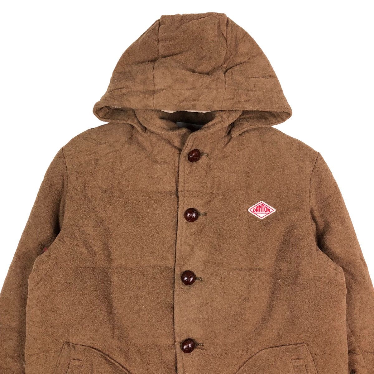 Danton Vintage Danton BEAMS Flat Button Hoodie Fleece Jacket Size XS / US 0-2 / IT 36-38 - 2 Thumbnail