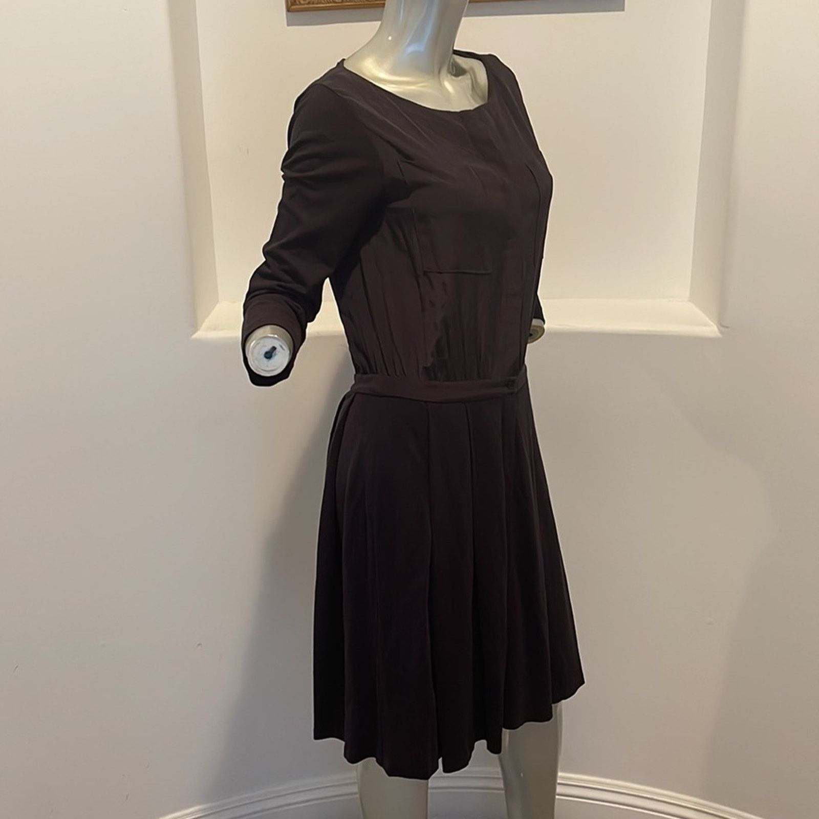 Lacoste Lacoste Pleated Black Shirt Dress Long Sleeve T38 US 6 Size M / US 6-8 / IT 42-44 - 8 Thumbnail