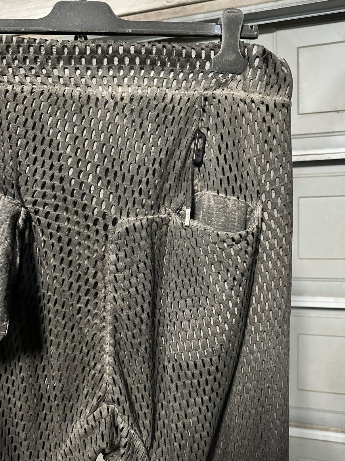 Boris Bidjan Saberi Boris Dark Green Object Dyed Perforated Lounge Pants Size US 32 / EU 48 - 7 Thumbnail