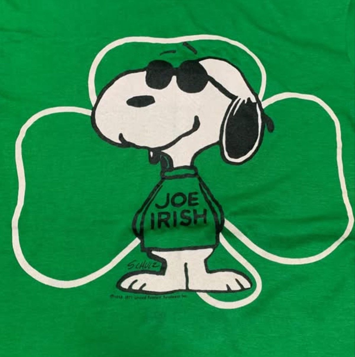 Vintage VTG 70‘s SNOOPY “JOE IRISH” USA St. Patrick’s Day Special Size US L / EU 52-54 / 3 - 2 Thumbnail