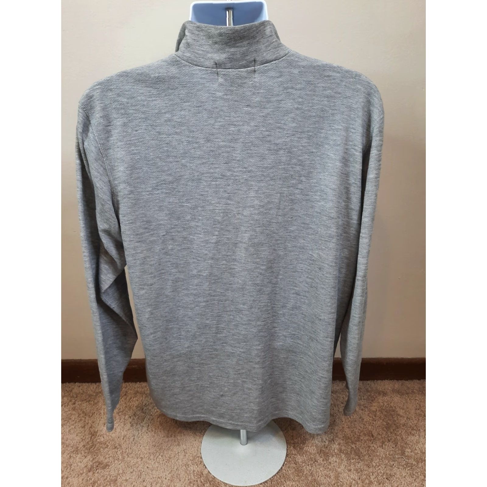 Eddie Bauer Eddie Bauer EBTECH 1/4 Zip Fleece Sweatshirt XL Mens Heather Gray Mock Sweatshirt Size US XL / EU 56 / 4 - 6 Thumbnail