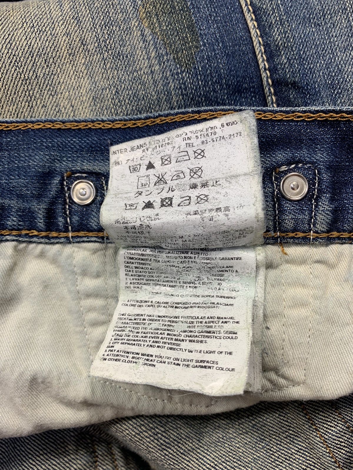 Replay Replay Maestro Indigo Beauty Faded Straight Cut Buttonfly Size US 34 / EU 50 - 12 Thumbnail