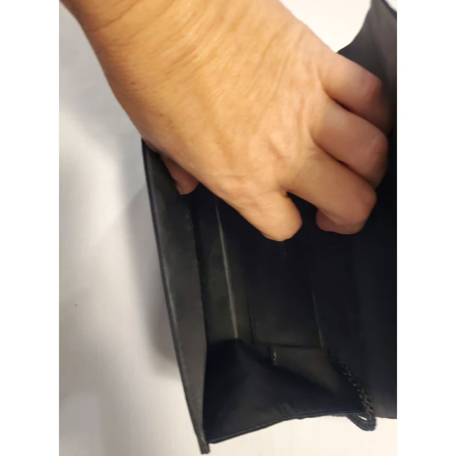 Vintage VINTAGE Merle Norman Purse Black Satin 1980s Formal Women Eveningwear Handmade Expandable NEW Size ONE SIZE - 6 Thumbnail