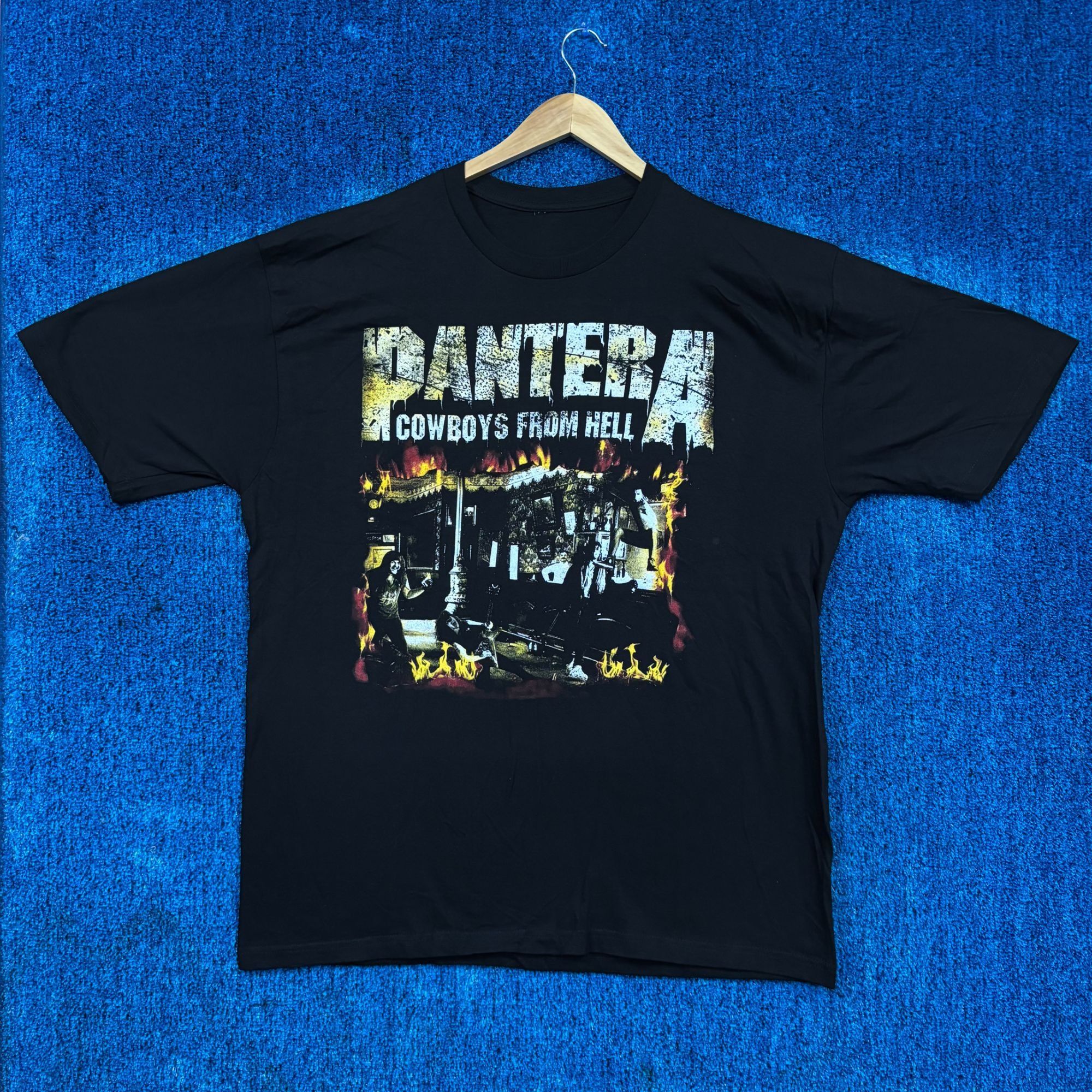 Band Tees Pantera Cowboys From Hell Album Art Thrash Metal Band Tee XL Size US XL / EU 56 / 4 - 1 Thumbnail