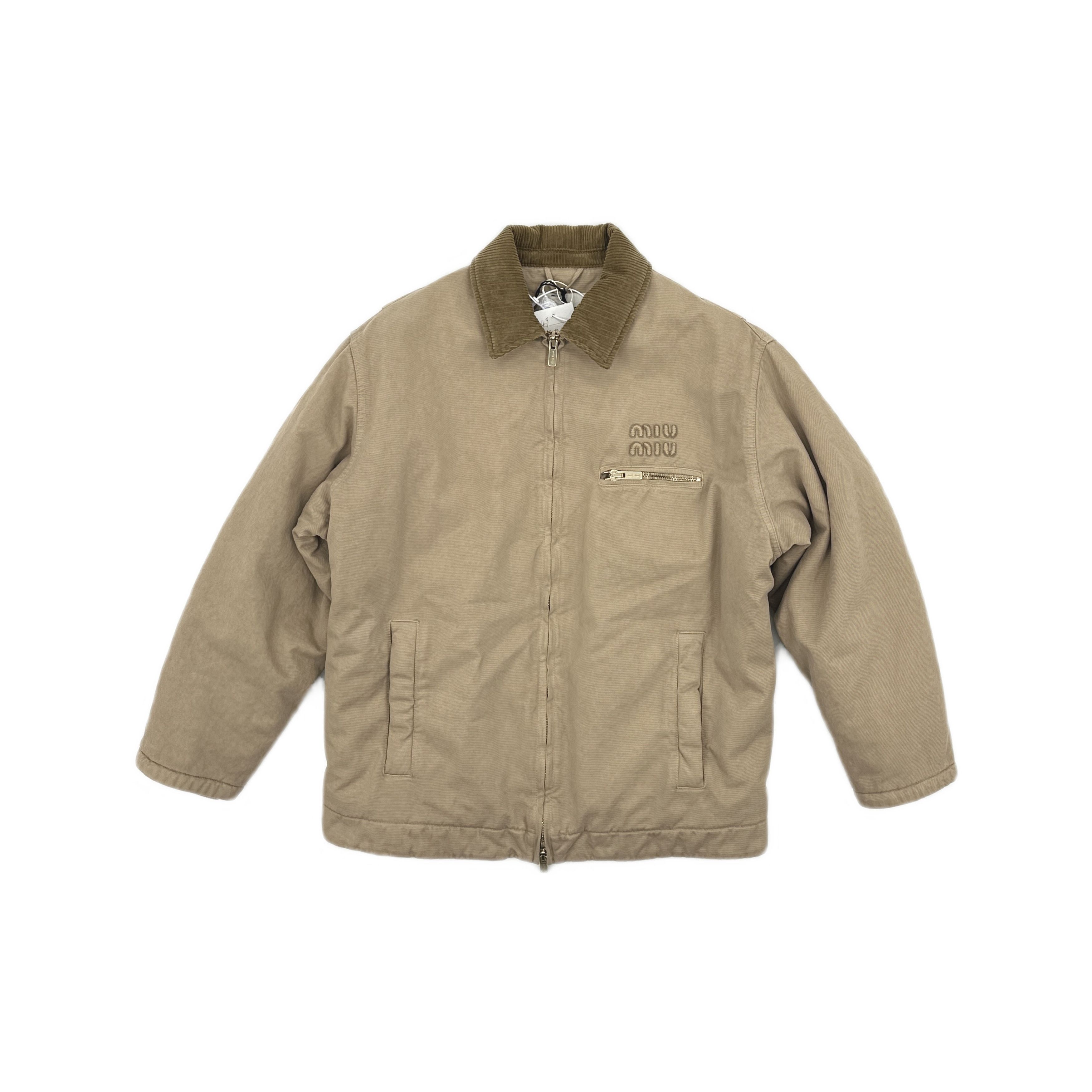 Miu Miu Miu Miu Logo Embroidery Corduroy Collar Jacket Size 36 Size XS / US 0-2 / IT 36-38 - 1 Thumbnail