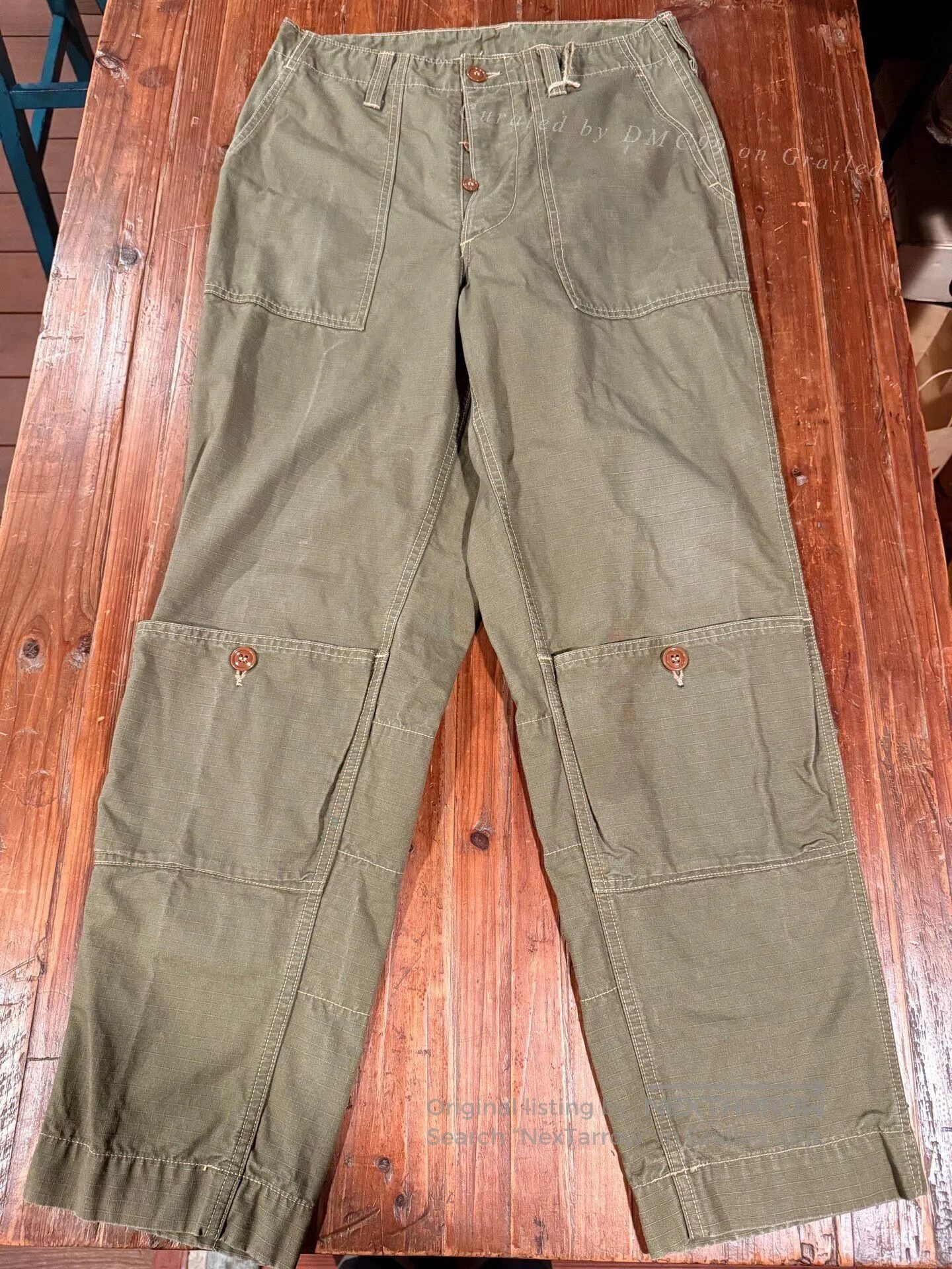 Freewheelers Freewheelers Military Green Cargo Pants. Size US 30 / EU 46 - 1 Thumbnail