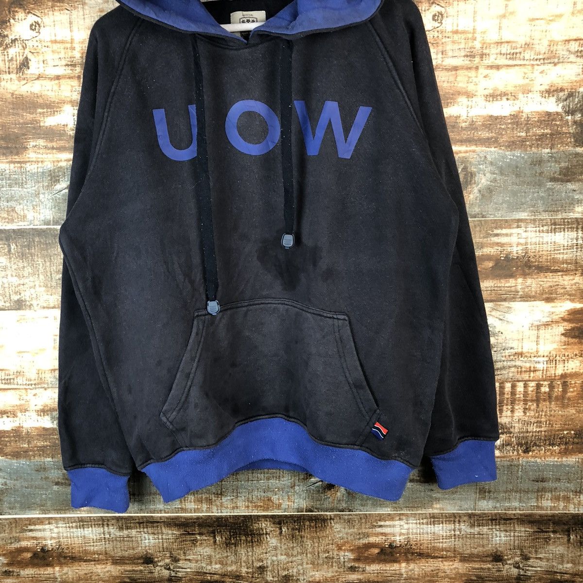 Japanese Brand UOW Black sweatshirt Hoodie #A2030 Size US L / EU 52-54 / 3 - 3 Thumbnail