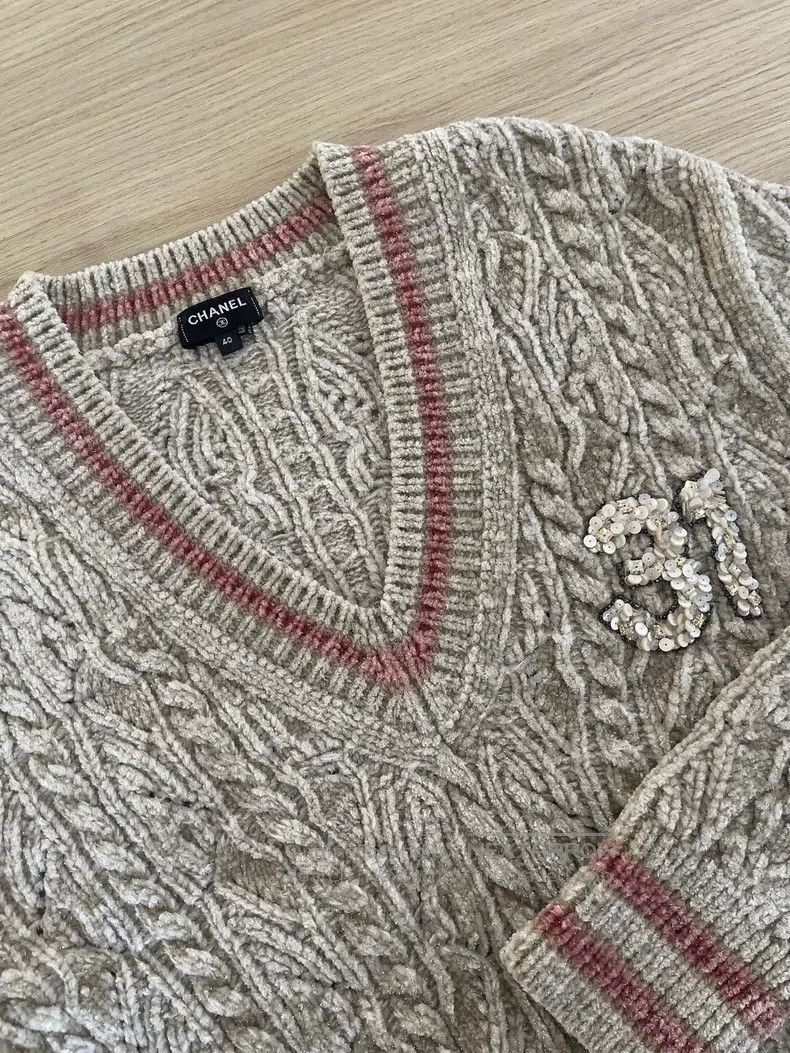 Chanel Chanel 22b metres gold popular sweater Size S / US 4 / IT 40 - 4 Thumbnail