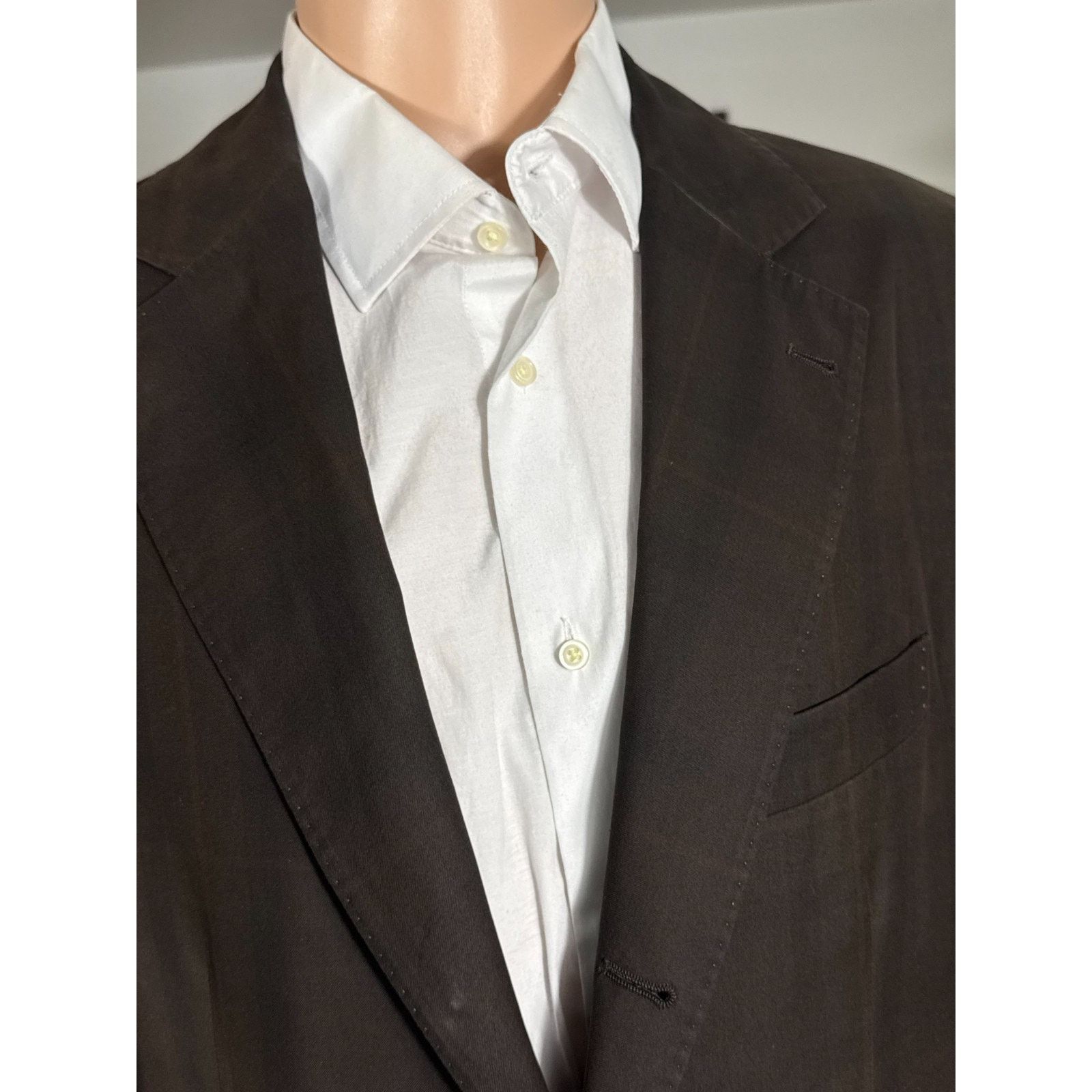 Brunello Cucinelli Brunello Cucinelli Brown Tartain Plaid Sportcoat 54IT 42R Size 42R - 6 Thumbnail