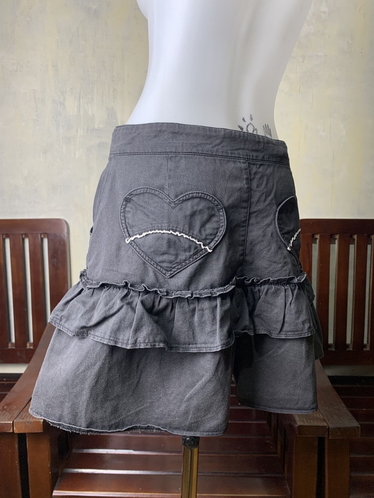 Angel Blue y2k Mezzo Piano Japan Faded Ruffle Love Cute Pop Skorts Size 28" / US 6 / IT 42 - 3 Thumbnail