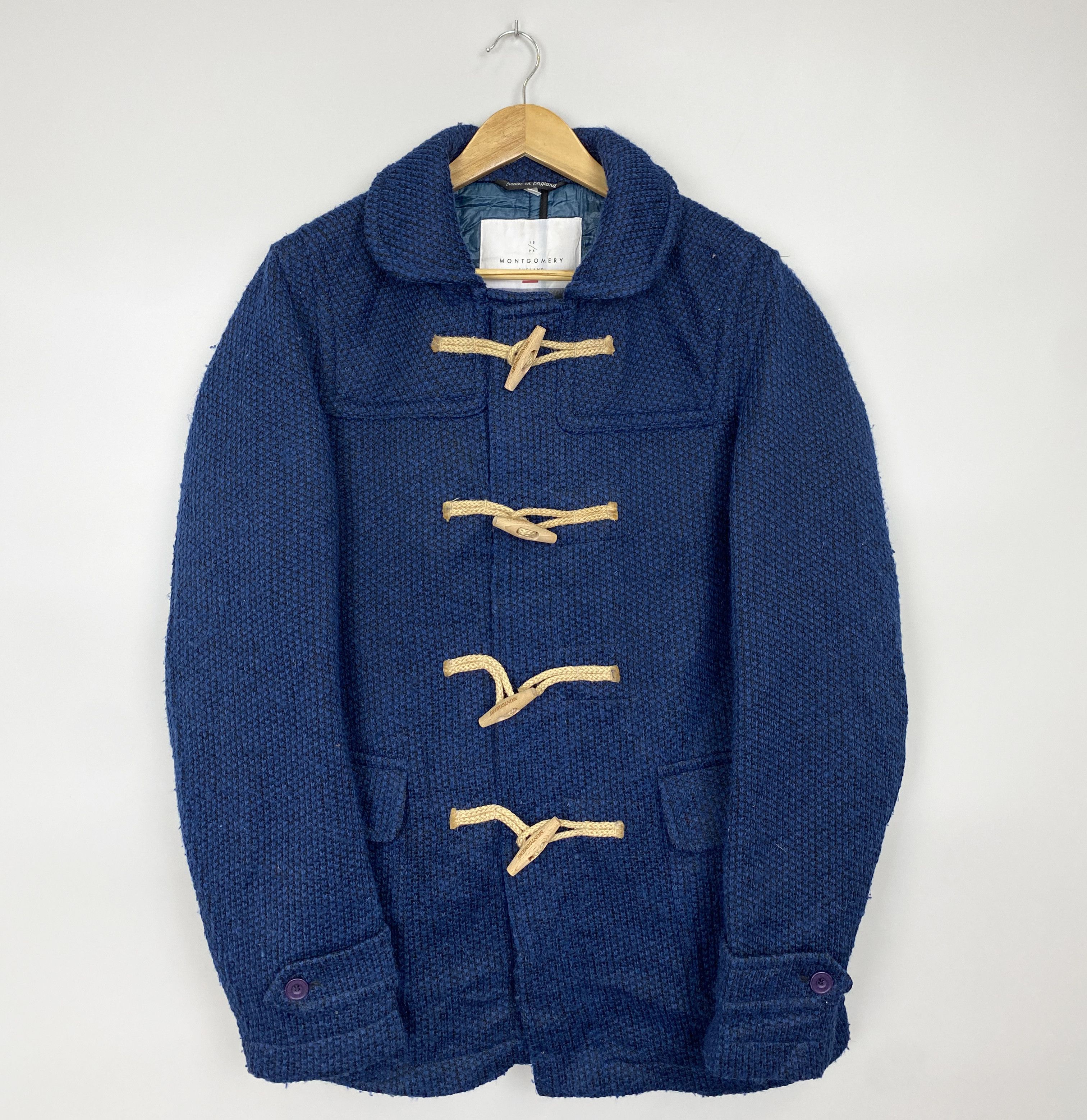 Original Montgomery Wool Duffle Coat Made in England Size L