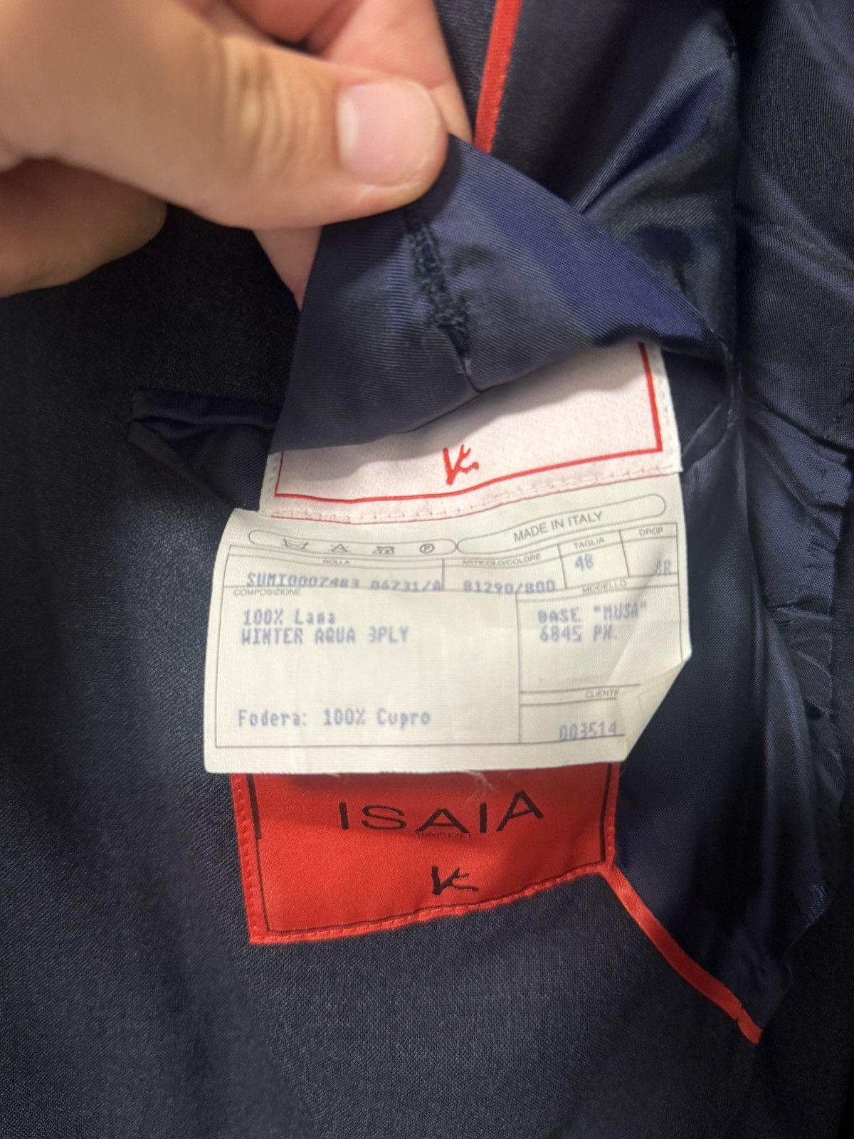 Isaia ISAIA 40R Navy Wool Jacket Size 38R - 6 Thumbnail