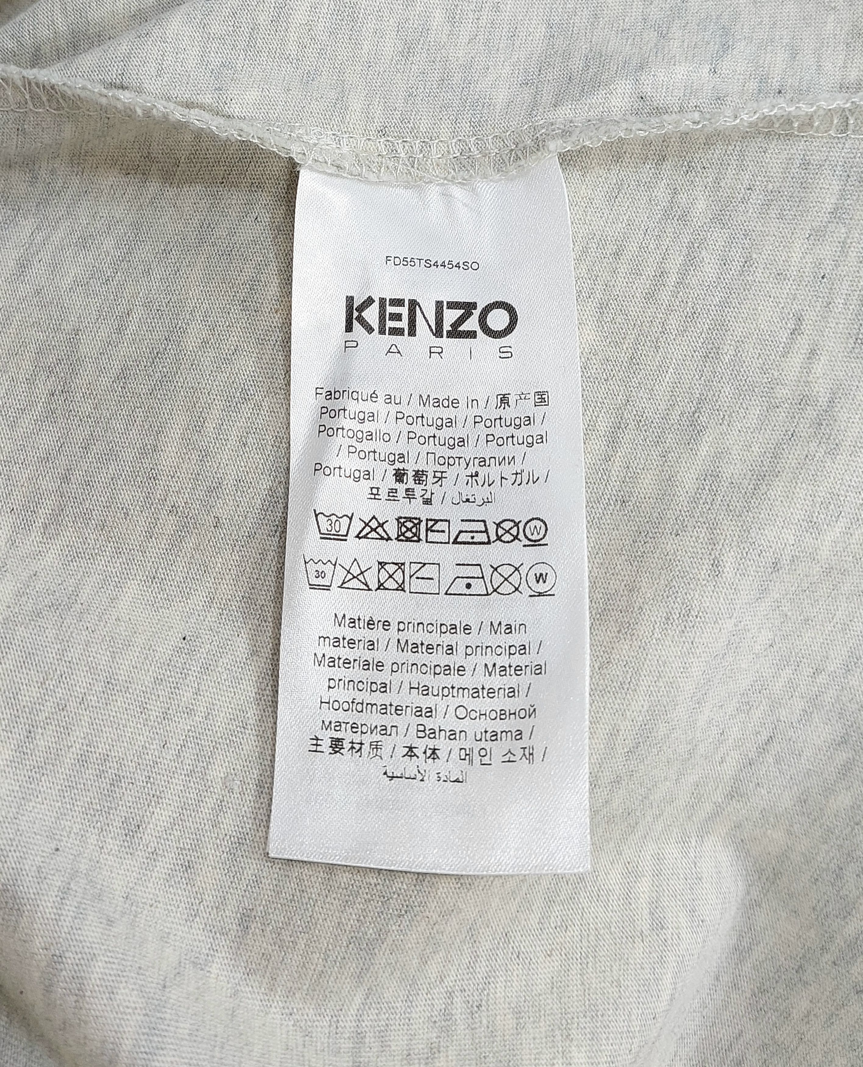 Kenzo flower print cotton tshirt - grey XL Size US XL / EU 56 / 4 - 3 Thumbnail