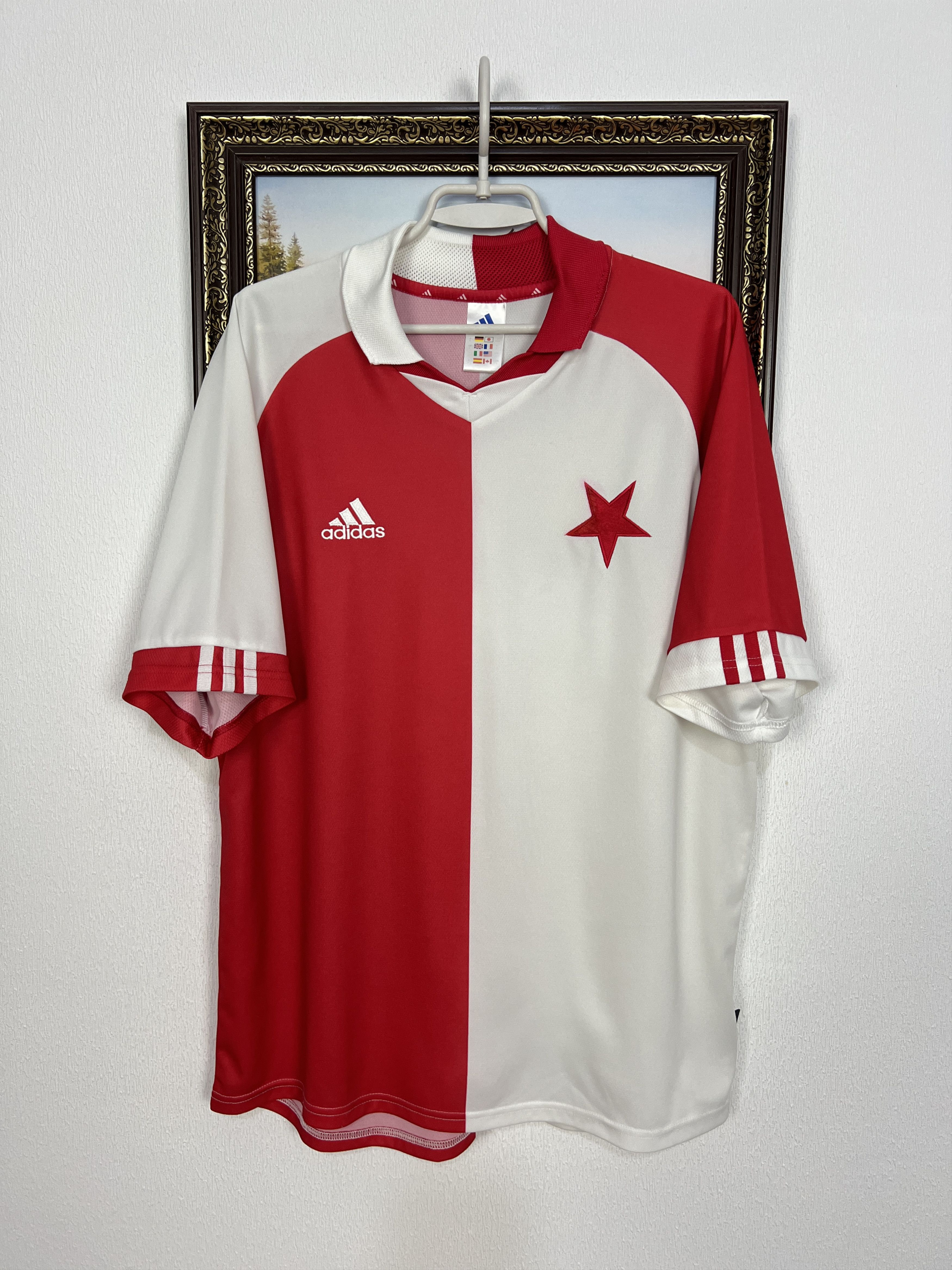 Adidas Slavia Praha Home football shirt 2001 Soccer Jersey Trikot Size US L / EU 52-54 / 3 - 1 Thumbnail