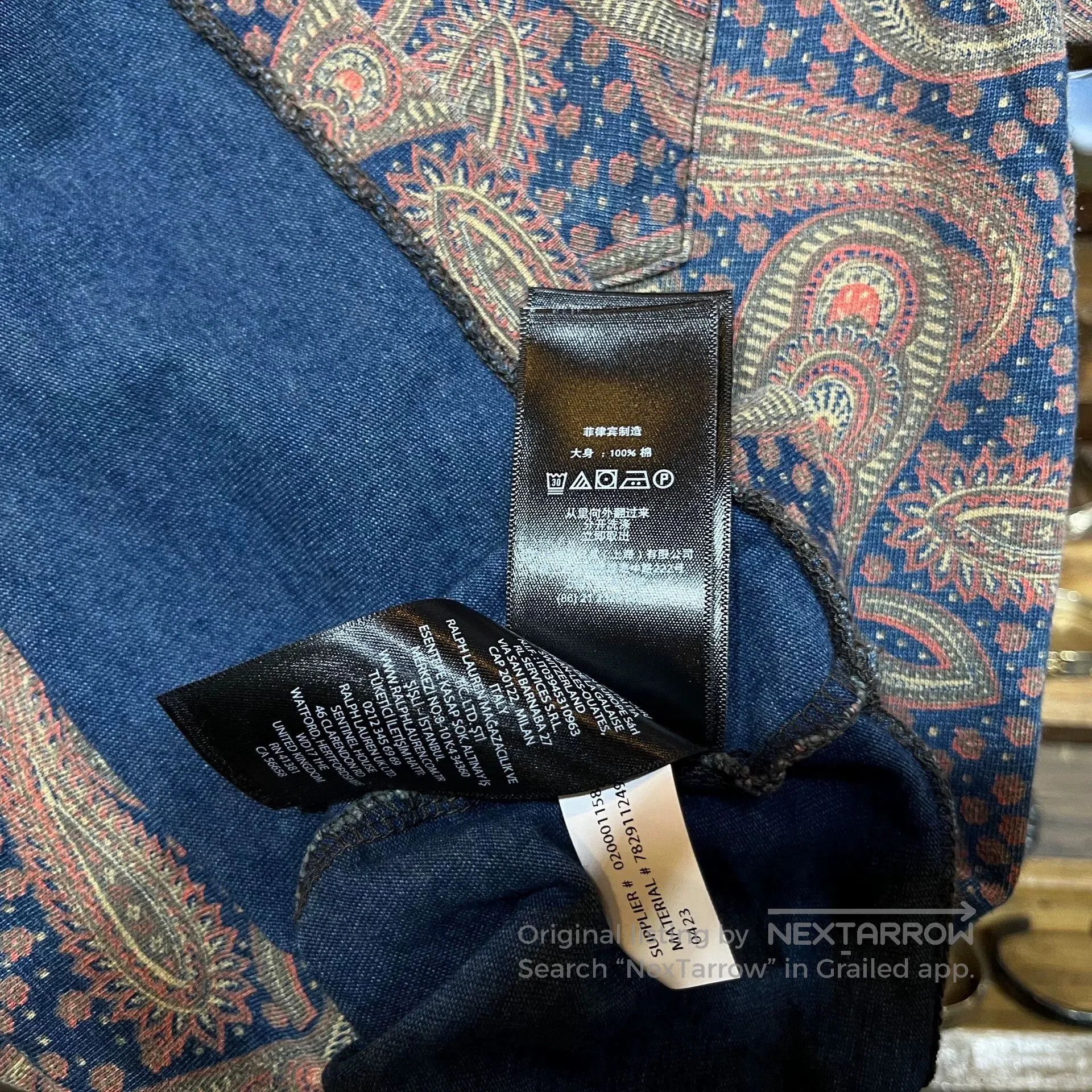 RRL Ralph Lauren RRL Blue Dye Cotton Short Sleeve Tee. Size US M / EU 48-50 / 2 - 4 Thumbnail