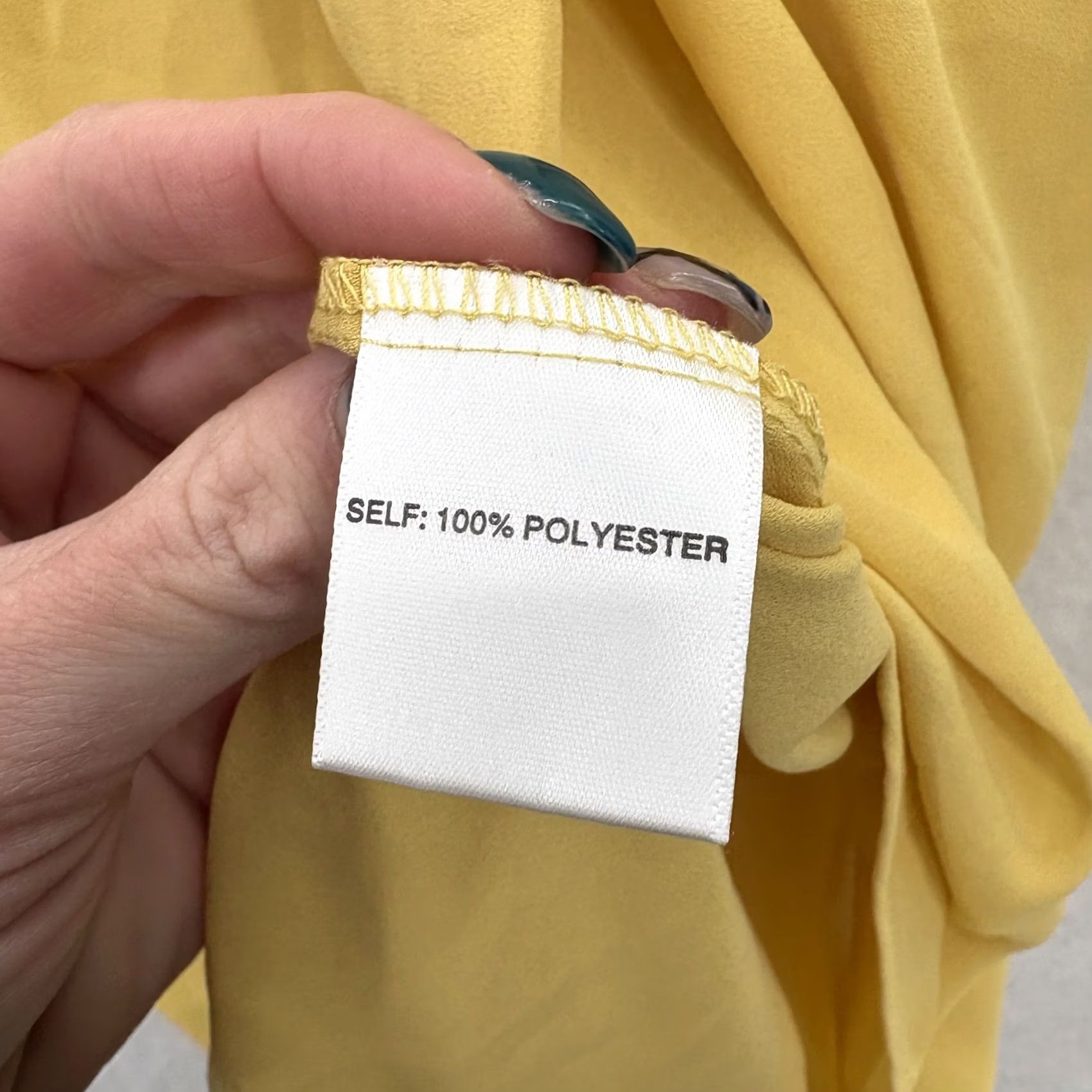 Vintage ROSE+OLIVE Blouse Womens Small Yellow V-Neck Sleeveless Chiffon Top Summer NWT Size S / US 4 / IT 40 - 5 Thumbnail