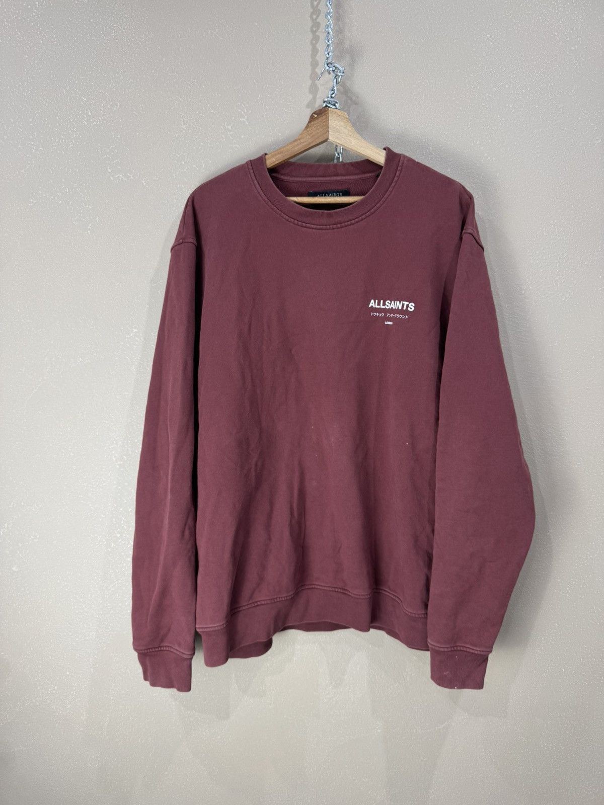 Allsaints AllSaints London Sweatshirt Pullover Big Logo Luxury Size US L / EU 52-54 / 3 - 2 Thumbnail