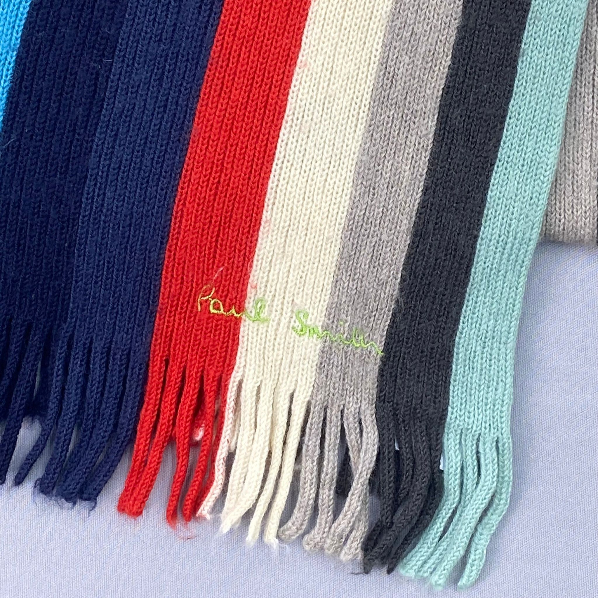Paul Smith Vintage Paul Smith Scarf Muffler Wool Ribbed Knit Scarves Size ONE SIZE - 4 Thumbnail