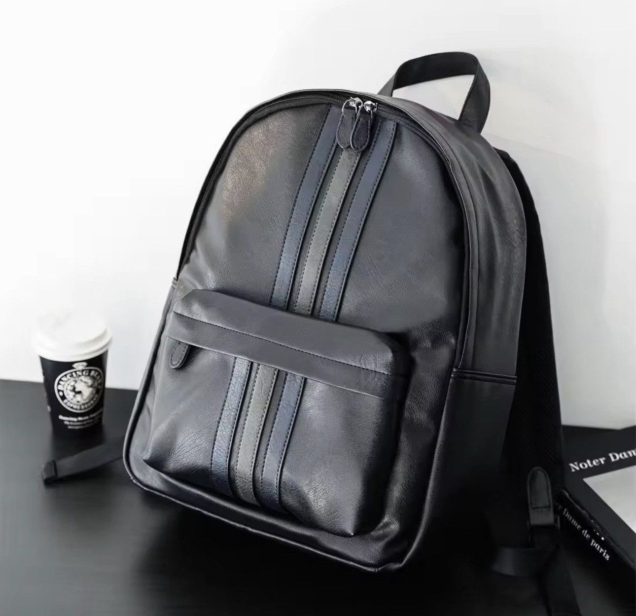 Other Streetwear School PU Leather Casual Backpack Size ONE SIZE - 1 Thumbnail