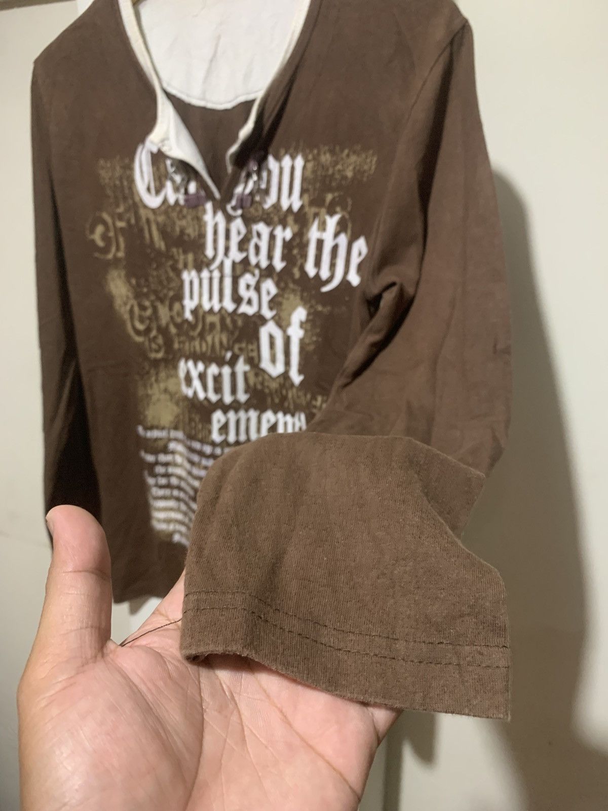 If Six Was Nine Japanese Poem LongSlevee Double Layer Raf Simons Style Tee Size US M / EU 48-50 / 2 - 3 Thumbnail