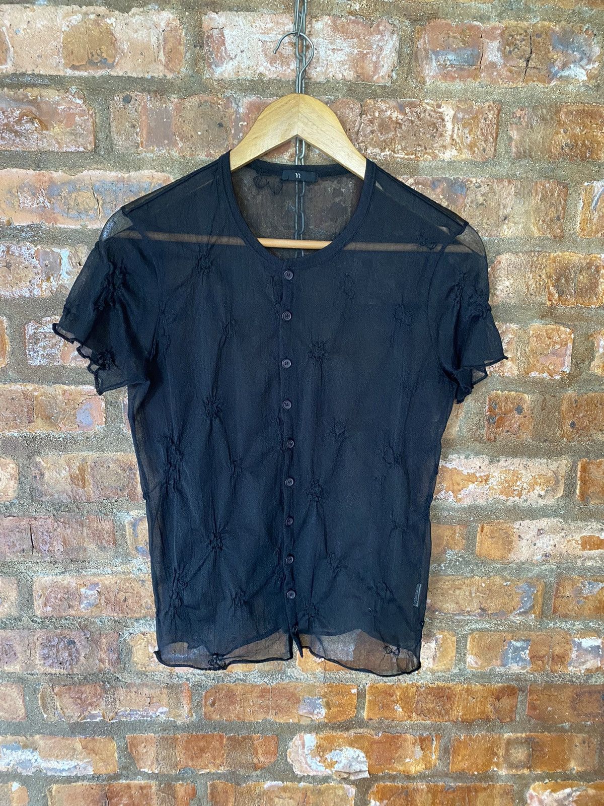 Y's 1990s Y'S Mesh transparent shirt Size S / US 4 / IT 40 - 2 Thumbnail