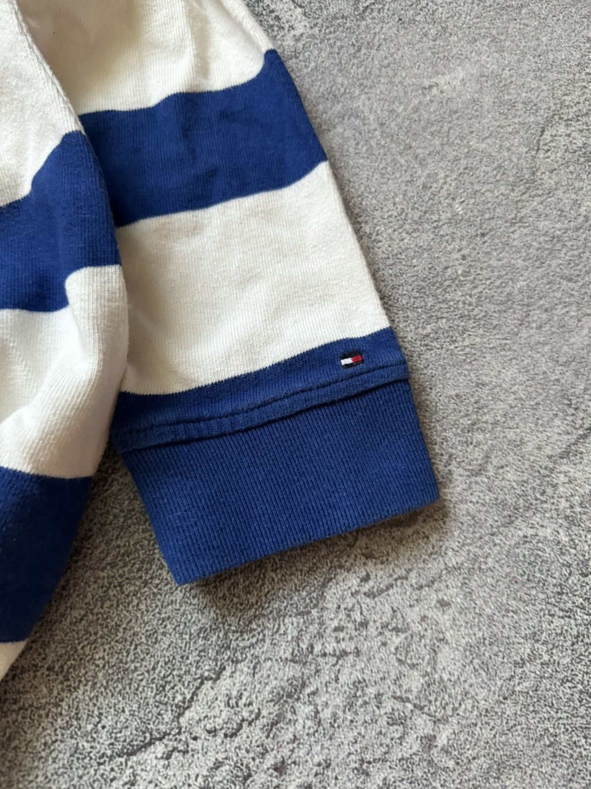Tommy Hilfiger × Vintage Tommy Hilfiger S striped rugby 🏉 sweatshirt long sleeve polo Size US S / EU 44-46 / 1 - 6 Thumbnail