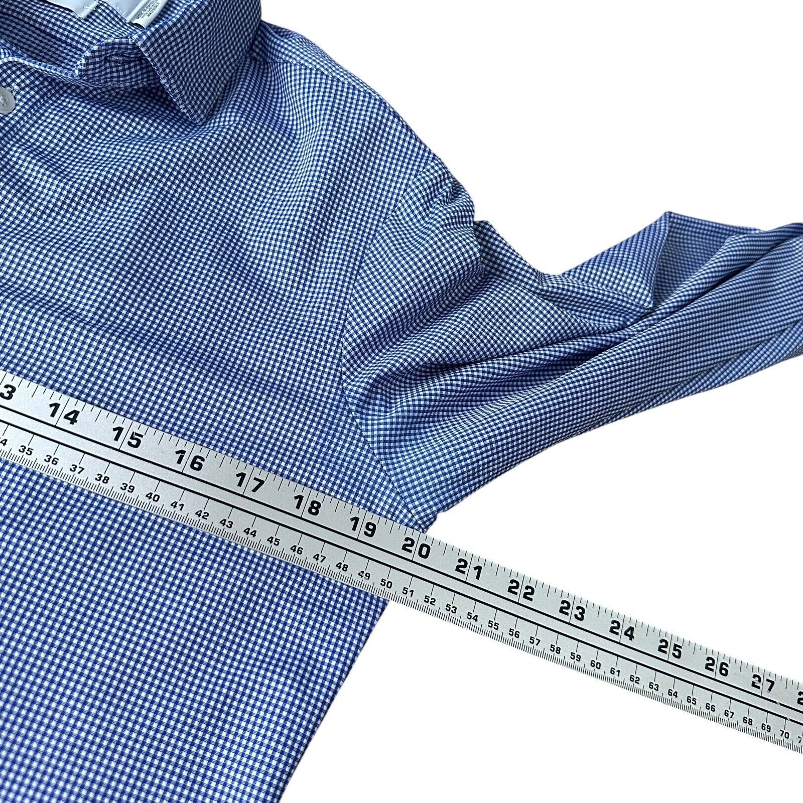Mizzen+Main Mizzen + Main Shirt Mens Small Blue White Micro Button-Up Size US S / EU 44-46 / 1 - 8 Thumbnail