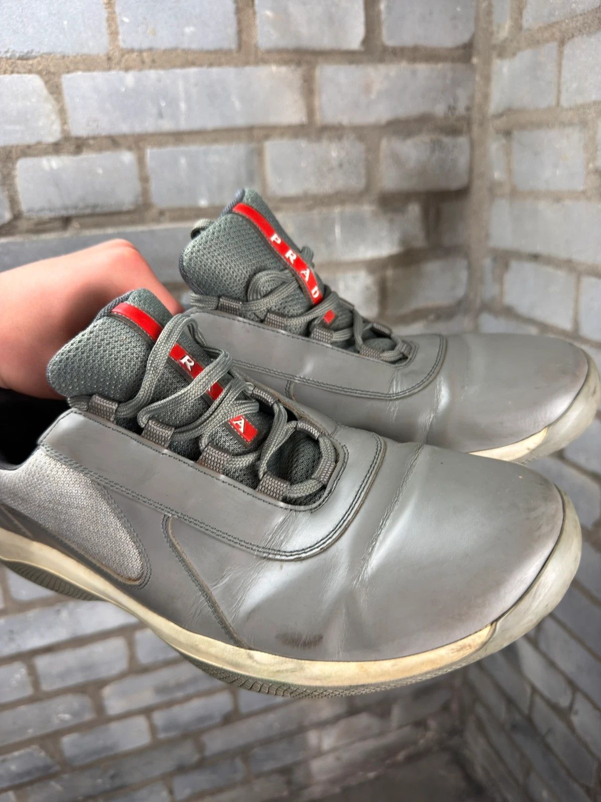 Prada Prada OG American Cup 2000’s grey trainers Size US 12 / EU 45 - 6 Thumbnail