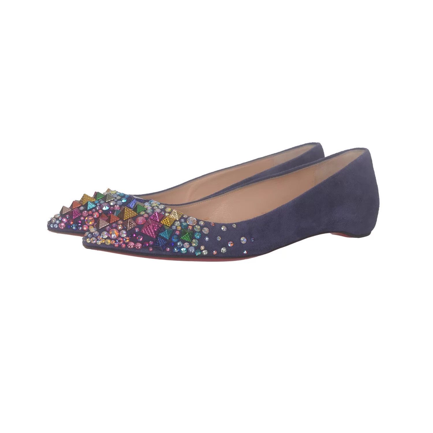 Christian Louboutin Christian Louboutin Suede Women's Flat Shoes 36.5 Size US 6 / IT 36 - 1 Thumbnail