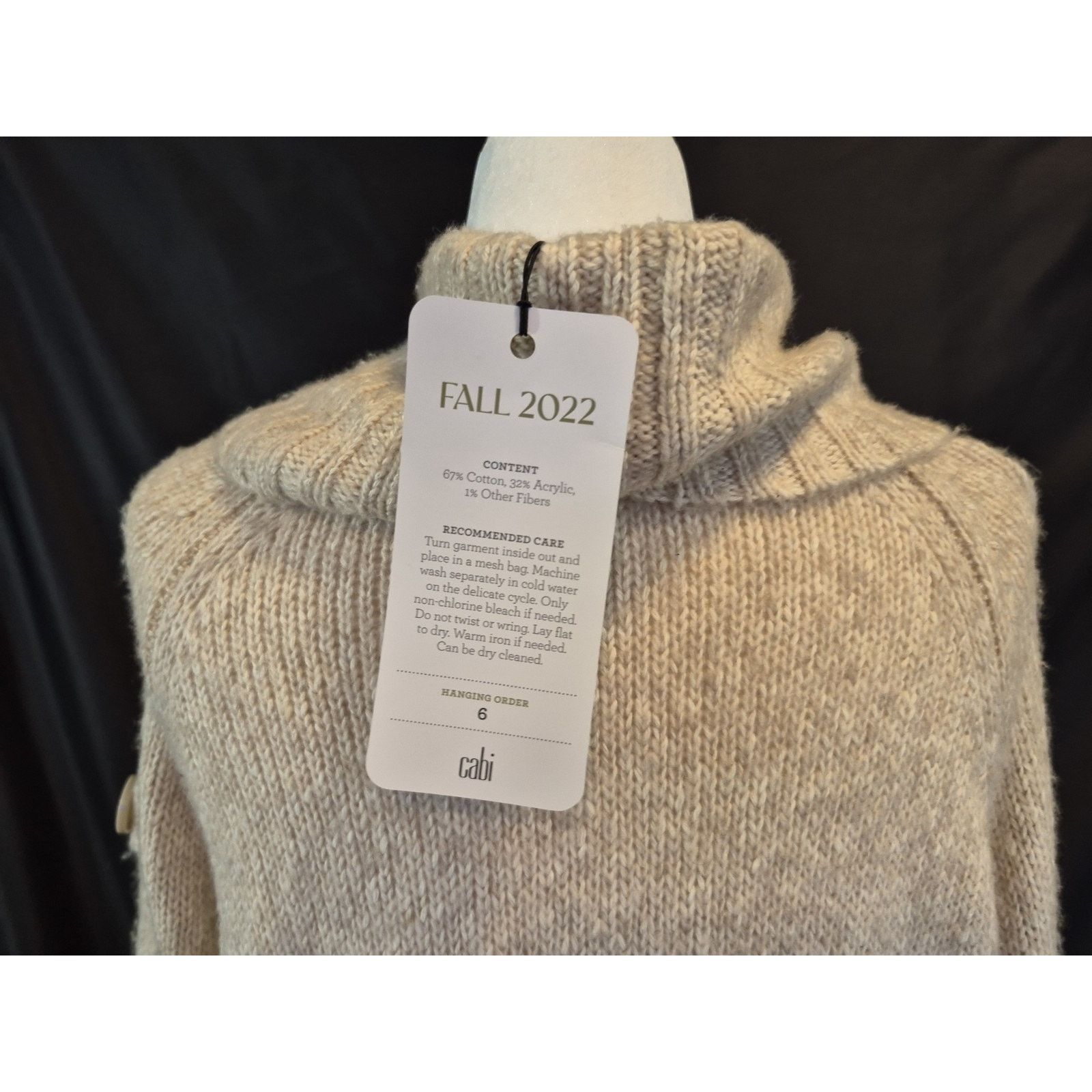 Other New With Tag Cabi Wheat Beige Cotton Blend Steady Cardigan S Size S / US 4 / IT 40 - 7 Thumbnail
