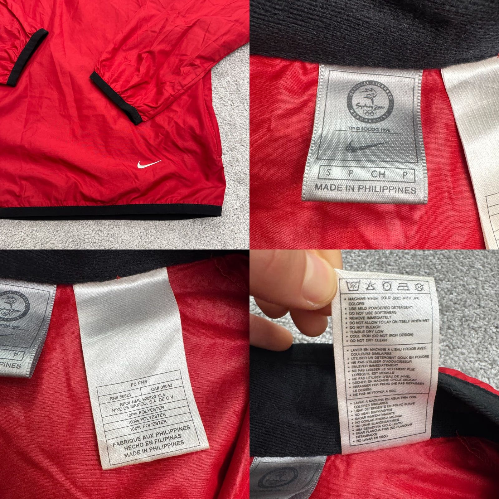 Nike VINTAGE Nike Sydney 2000 Olympics 1/2 Zip Windbreaker Jacket Mens Small Red Shirt Size US S / EU 44-46 / 1 - 8 Thumbnail