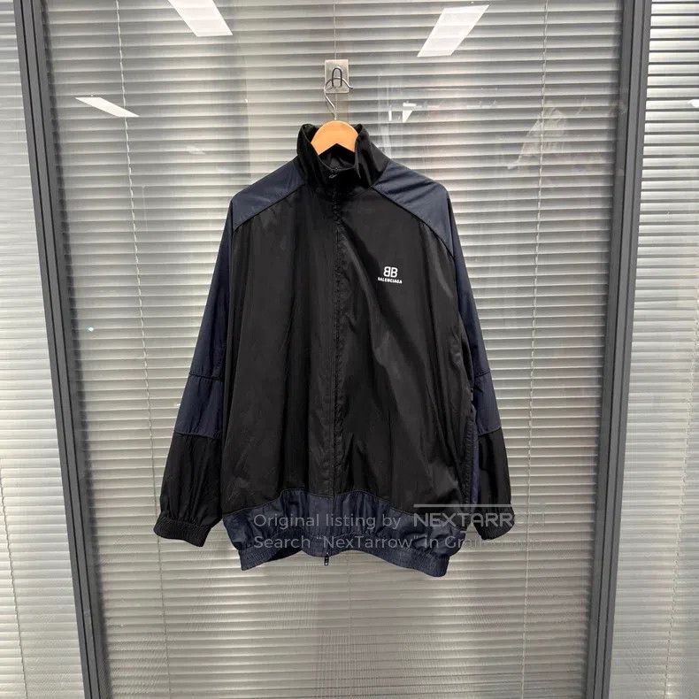 Balenciaga Balenciaga Black and Blue Double-Layered Retro Jacket Scho Size US S / EU 44-46 / 1 - 1 Thumbnail
