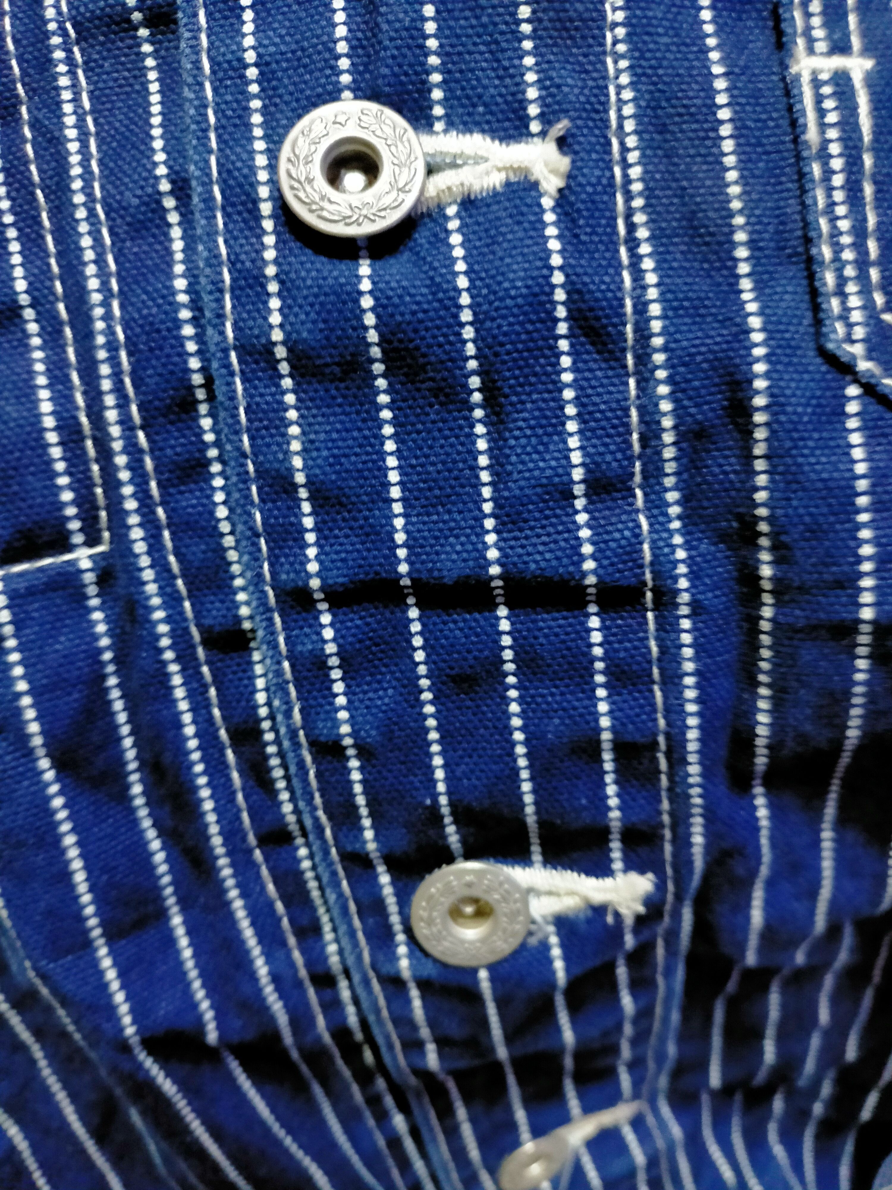 Japanese Brand Houston Wabash Chore Jaket Stripe Denim Made in Japan Size US M / EU 48-50 / 2 - 14 Thumbnail