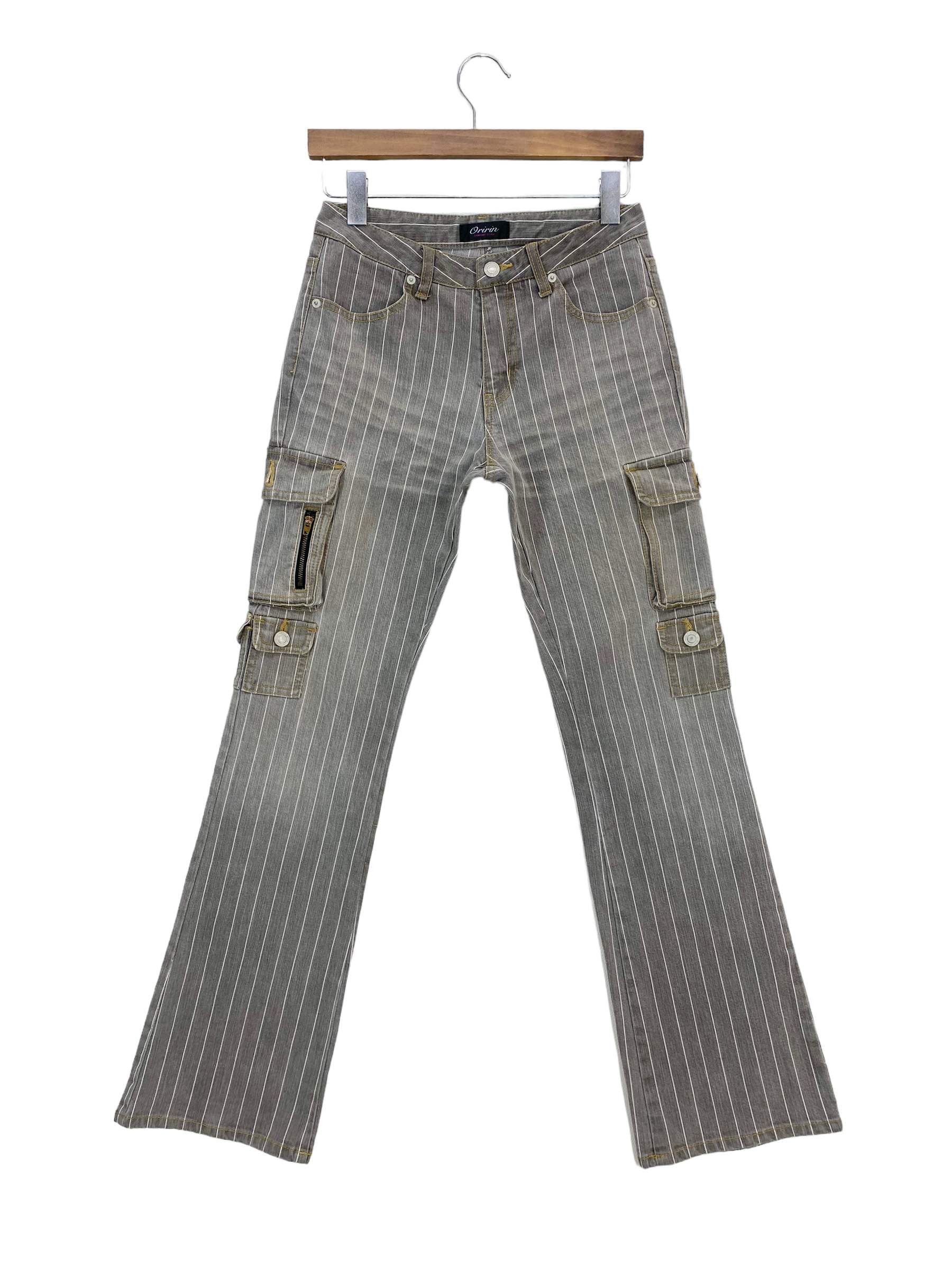Japanese Brand Oririn Jeans Cargo Stripes Hickory Jeans Size US 28 / EU 44 - 2 Thumbnail