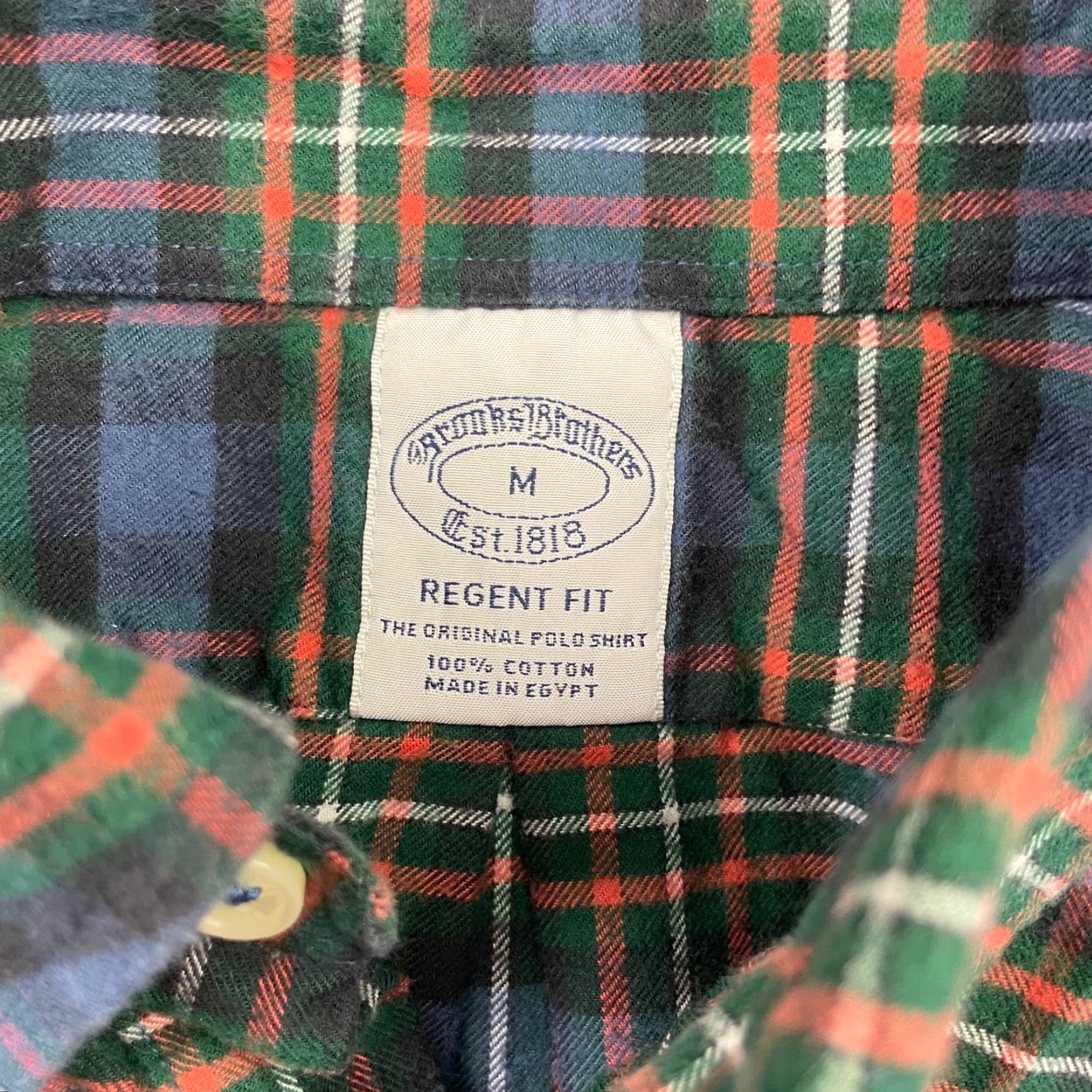Brooks Brothers Brooks Brothers Shirt REGENT FIT Flannel Button-Down Long Sleeve Blue/Green Plaid Medium Mens Size US M / EU 48-50 / 2 - 3 Thumbnail