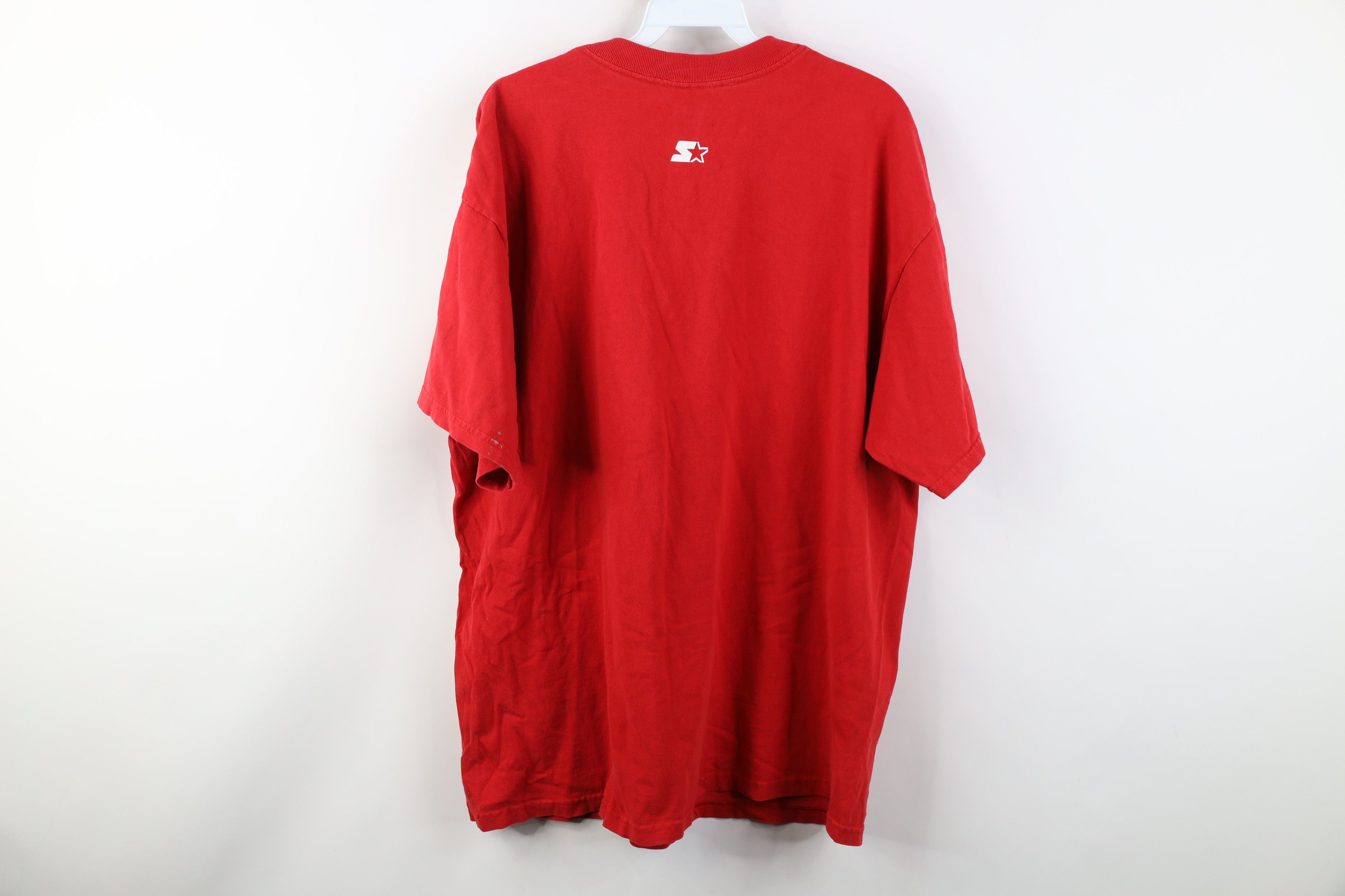 Starter Vintage 90s Starter Ohio State University T-Shirt Red Cotton Size US XL / EU 56 / 4 - 13 Thumbnail