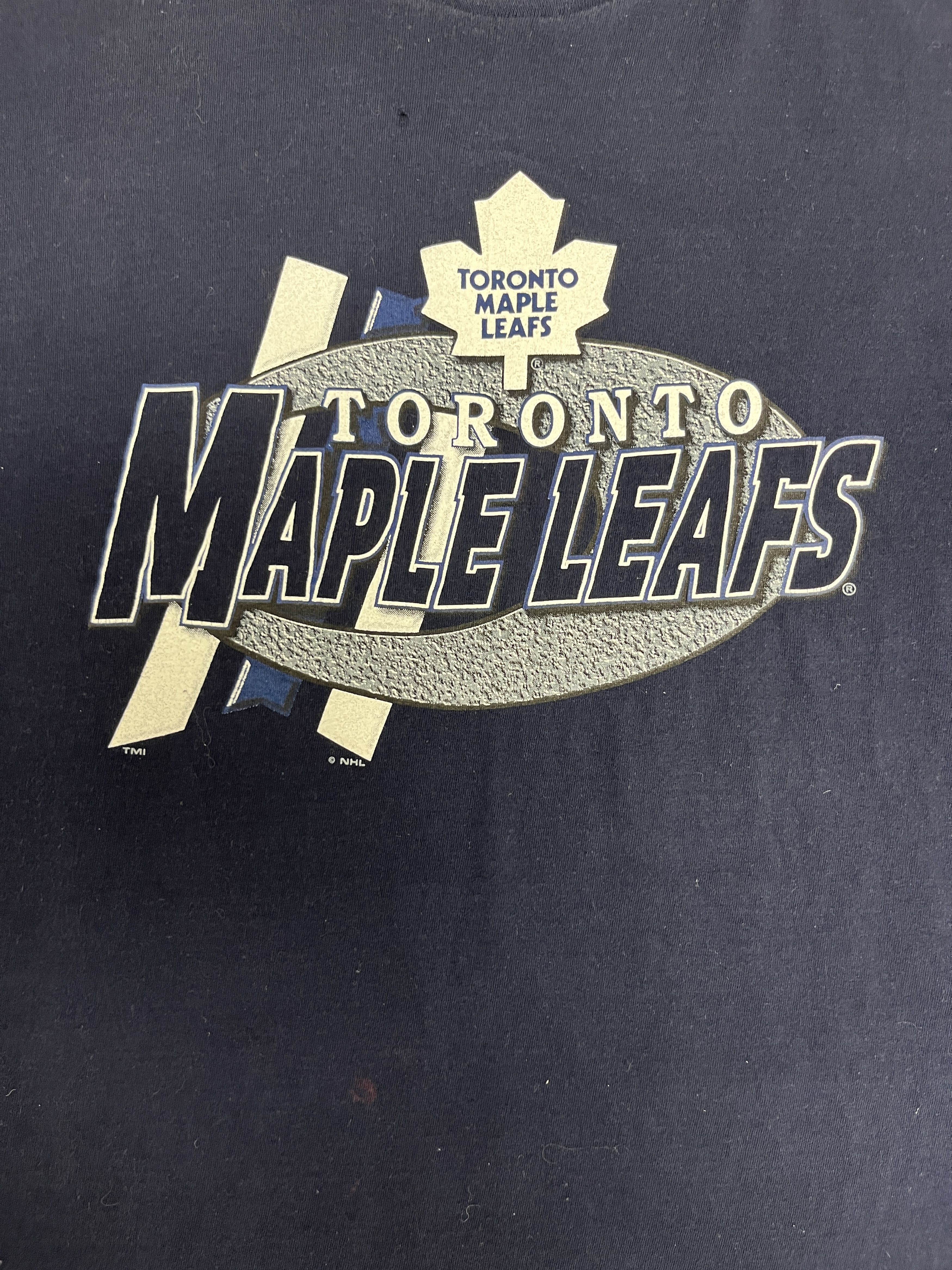 Vintage Toronto Maple Leafs Vintage Blue T-Shirt Tee Size US XL / EU 56 / 4 - 2 Thumbnail