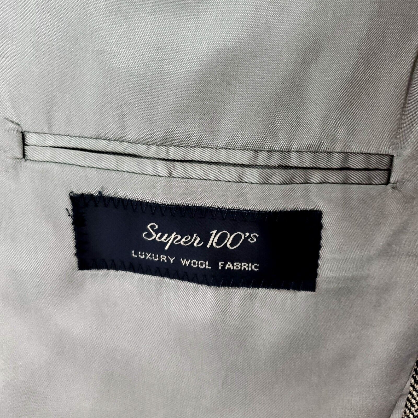 Tallia Tallia Nordstrom Super 100s Worsted Wool Silk 2 Button Sport Size 46L - 8 Thumbnail