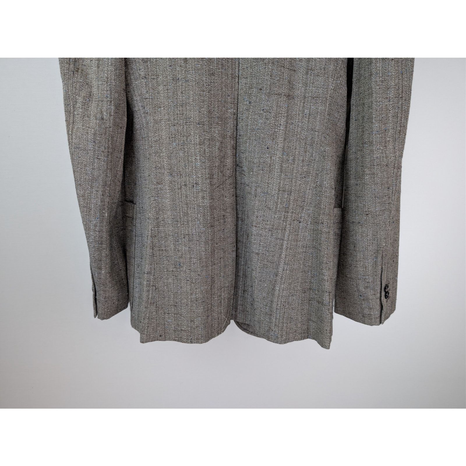 Bottega Veneta o1rshd1 Knotted Melange Viscose-Silk Jacket in Brown / White Size US M / EU 48-50 / 2 - 15 Thumbnail
