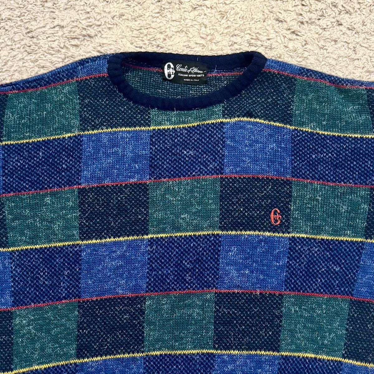 Conte of Florence Vintage Conte Of Florence Checkered Sweater XL Size US XL / EU 56 / 4 - 4 Thumbnail