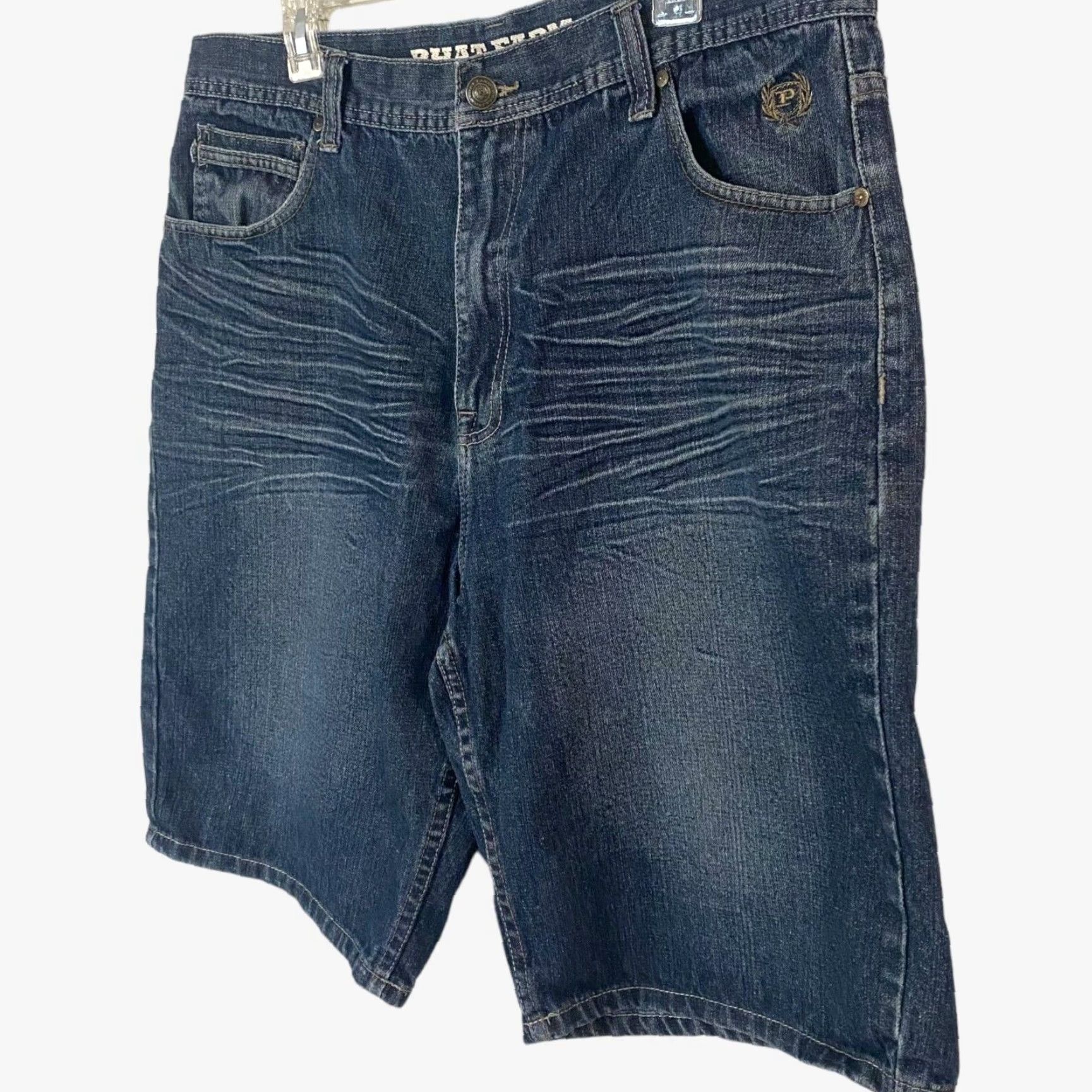 Phat Farm VINTAGE Phat Farm Skater Jeans Shorts Denim Mens 38 Blue Medium Wash Baggy Comfort 5-Pocket Hip Hop Mens Size US 38 / EU 54 - 2 Thumbnail