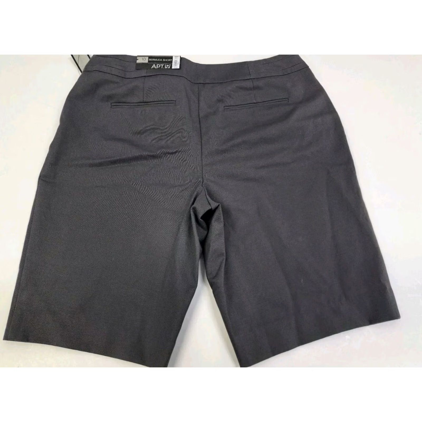 Apt. 9 NWT Apt. 9 Womens Bermuda Shorts Size 10 Brown Solid 10" Inseam Button Zipper Flat Front Straight Rise Mid-City Summer Casual Womens Size 32" / US 10 / IT 46 - 3 Thumbnail