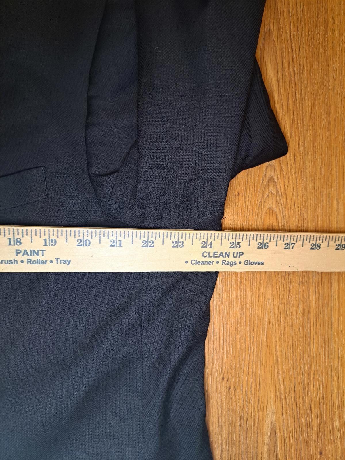 Hart Schaffner Marx Hart Schaffner Marx Blazer Mens 50L Black Wool Silver Button Size 50L - 11 Thumbnail