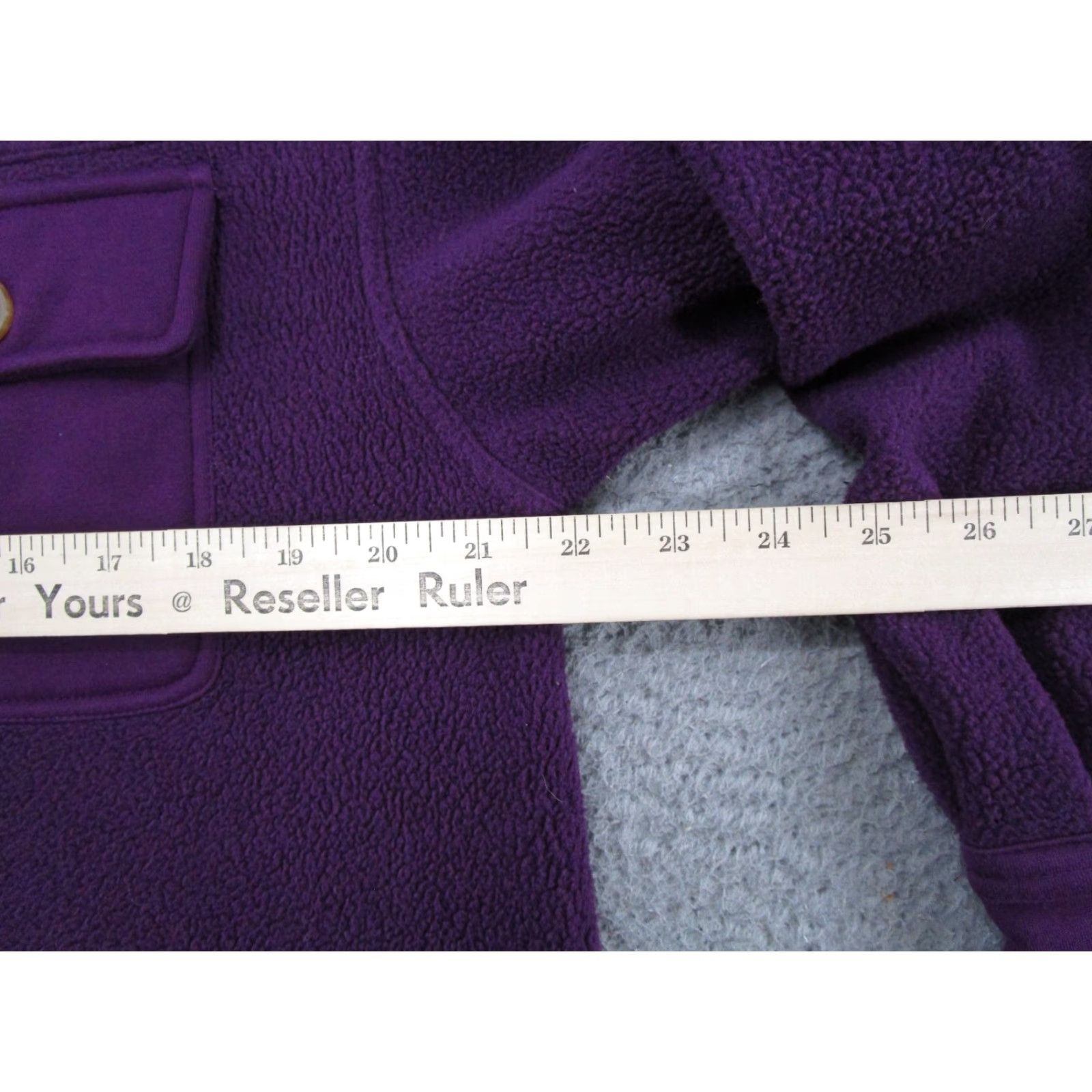 Vintage ODDI Shacket Women's S Purple Heavy Fleece Button Front Pockets Size S / US 4 / IT 40 - 5 Thumbnail