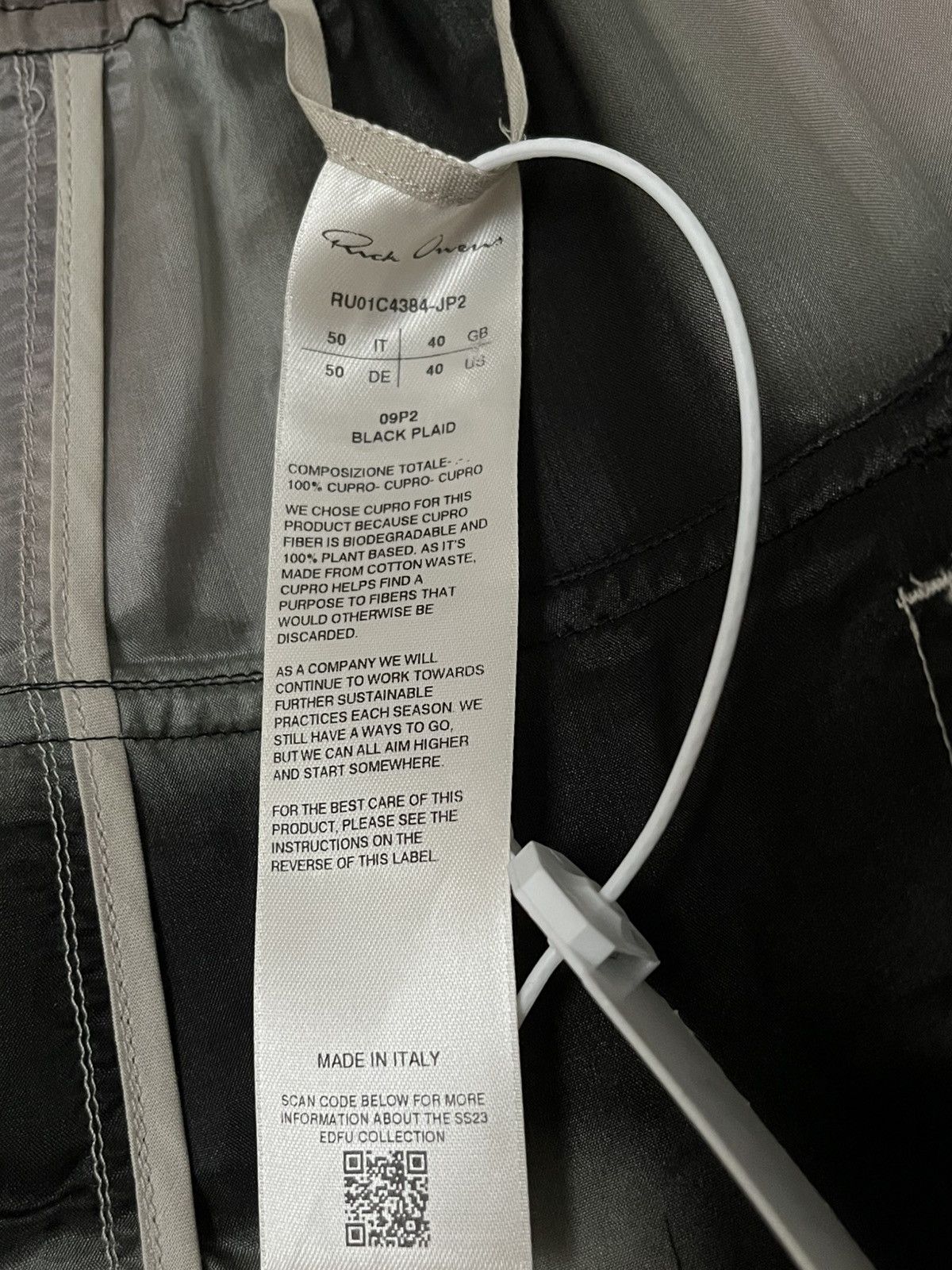 Rick Owens Rare 💯 % Cupro Pods. Size US 34 / EU 50 - 3 Thumbnail
